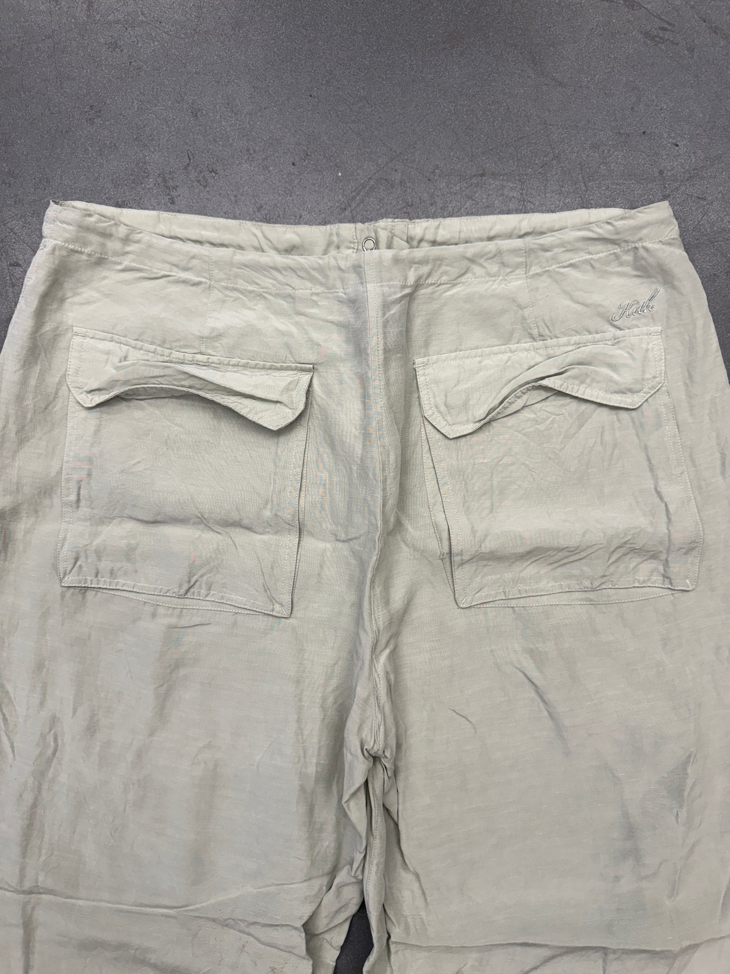 KITH WOMEN WRINKLE CUPRO PANT - GREEN