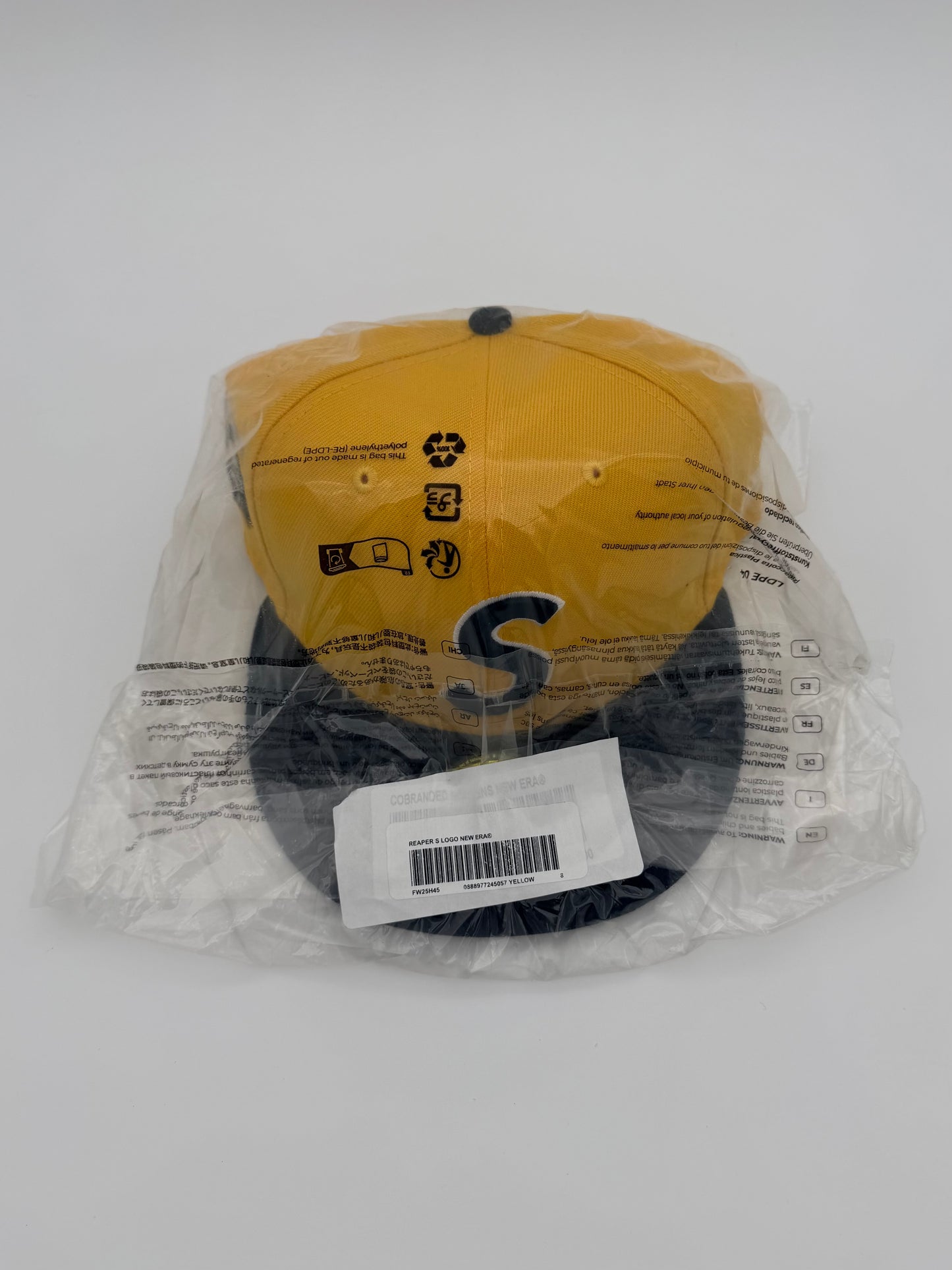 FW25 SUPREME REAPER S LOGO NEW ERA FITTED HAT - YELLOW