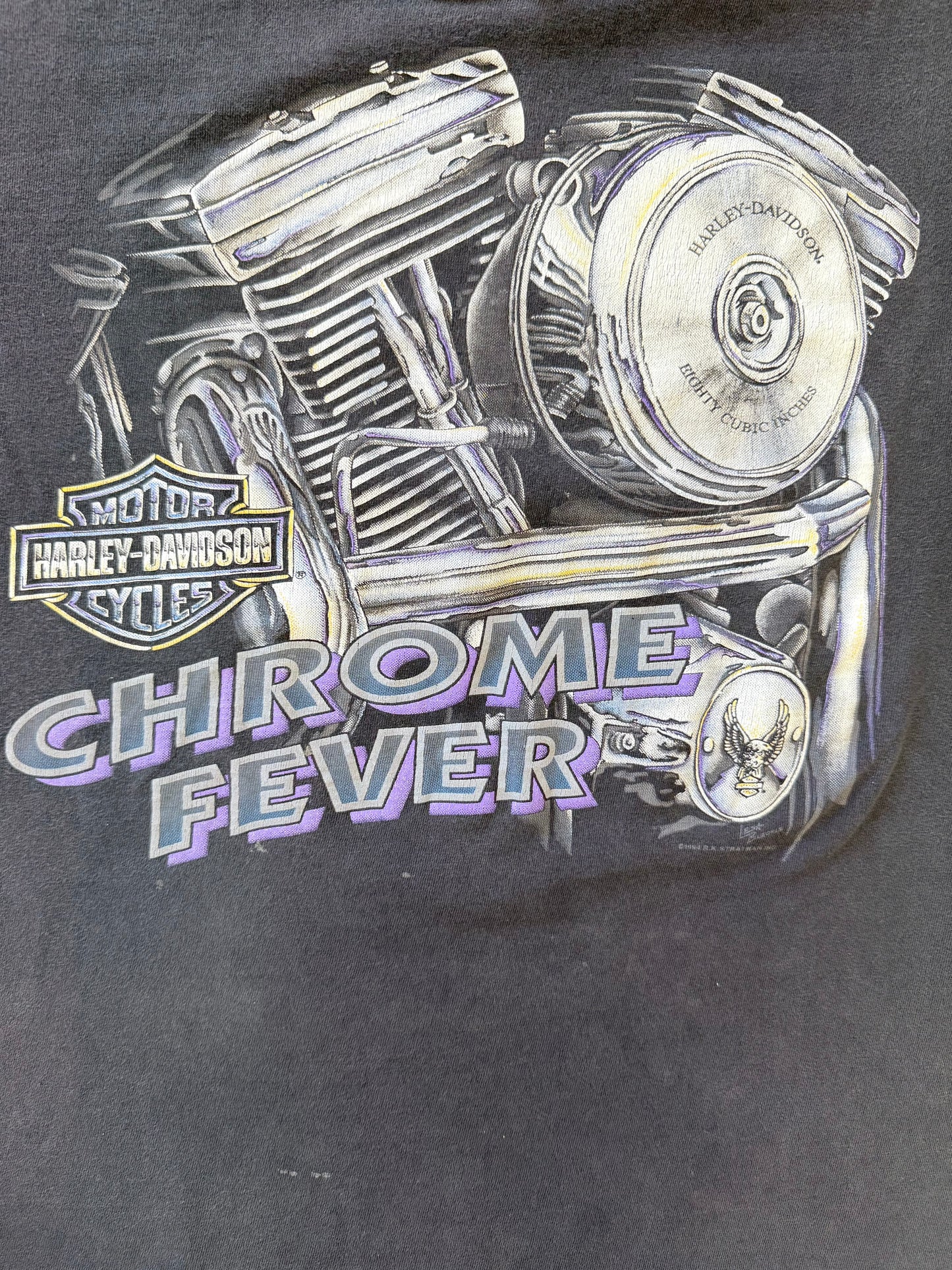 1994 HARLEY-DAVIDSON CHROME FEVER ENGINE "LOOKS" TEE (HARLEY-DAVIDSON TAG)