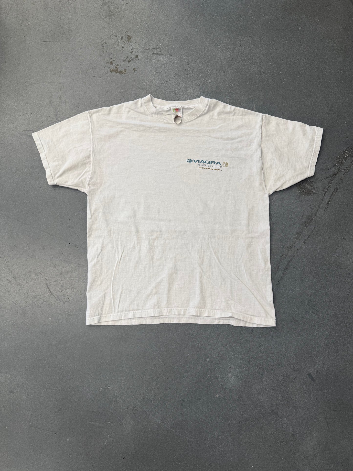 Y2K PFIZER VIAGRA "LET THE DANCE BEGIN..." TEE (FOTL TAG)