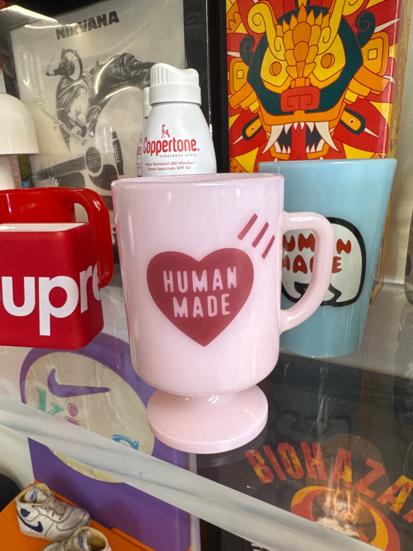 FW21 HUMAN MADE LIL UZI VERT PINK MILK GLASS CUP