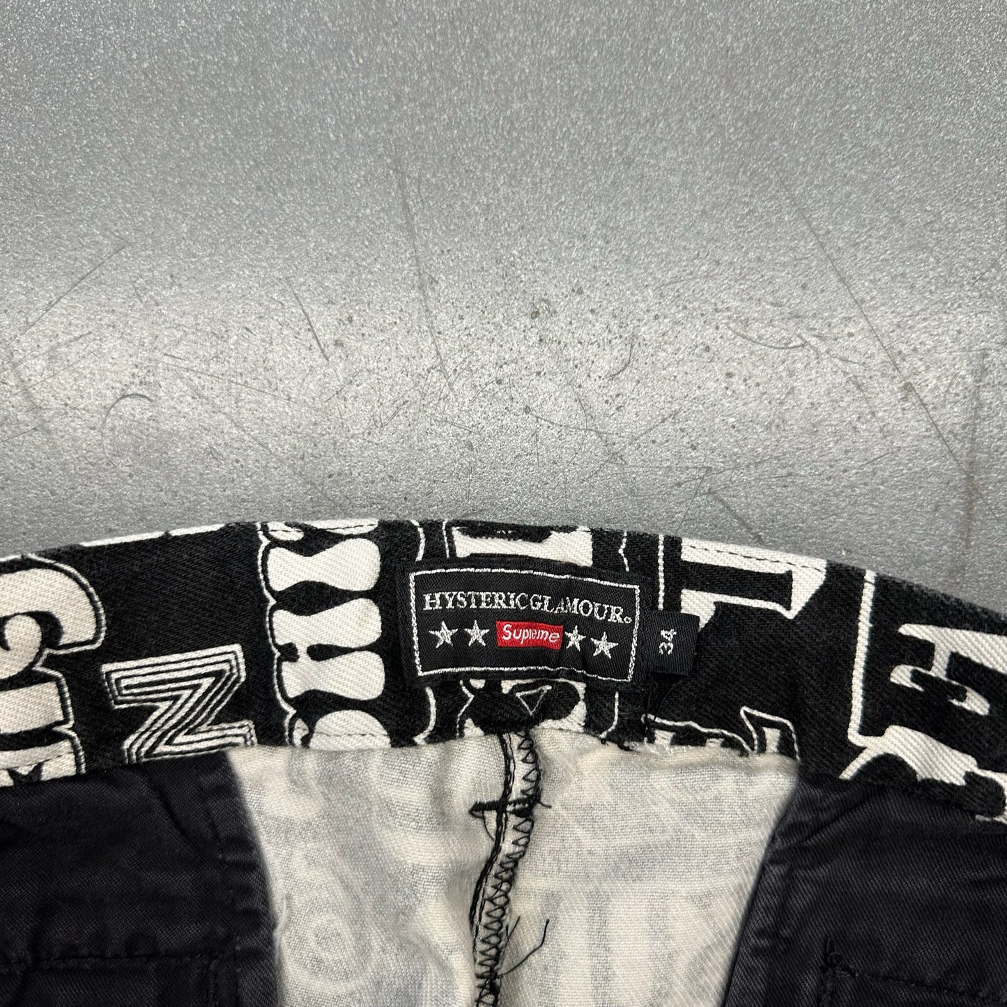 FW17 SUPREME HYSTERIC GLAMOUR TEXT WORK PANT