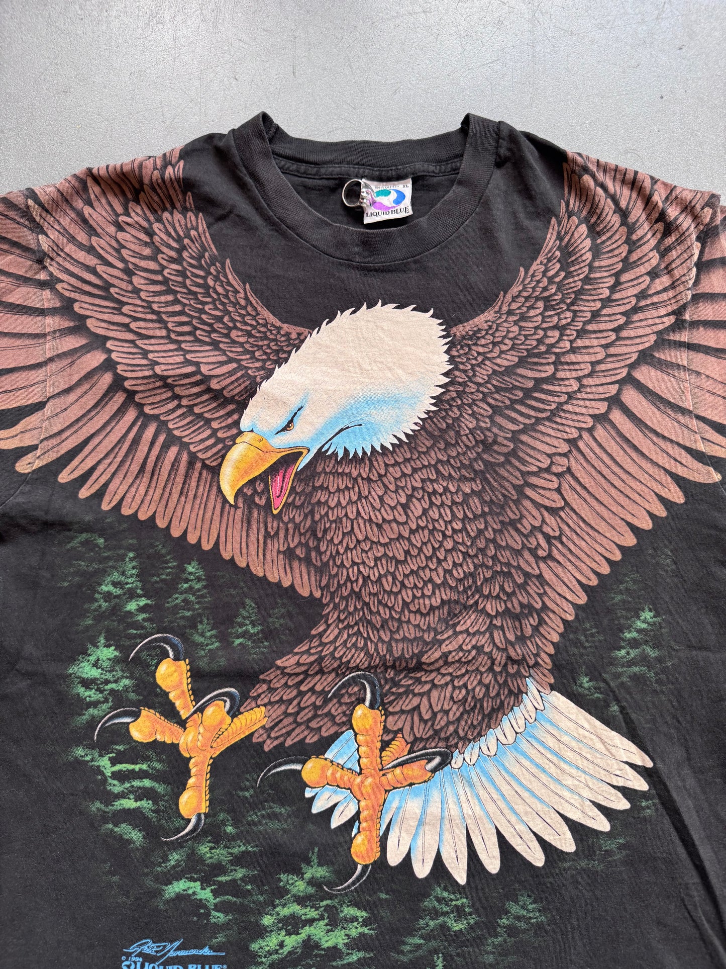 1994 LIQUID BLUE EAGLE AOP TEE