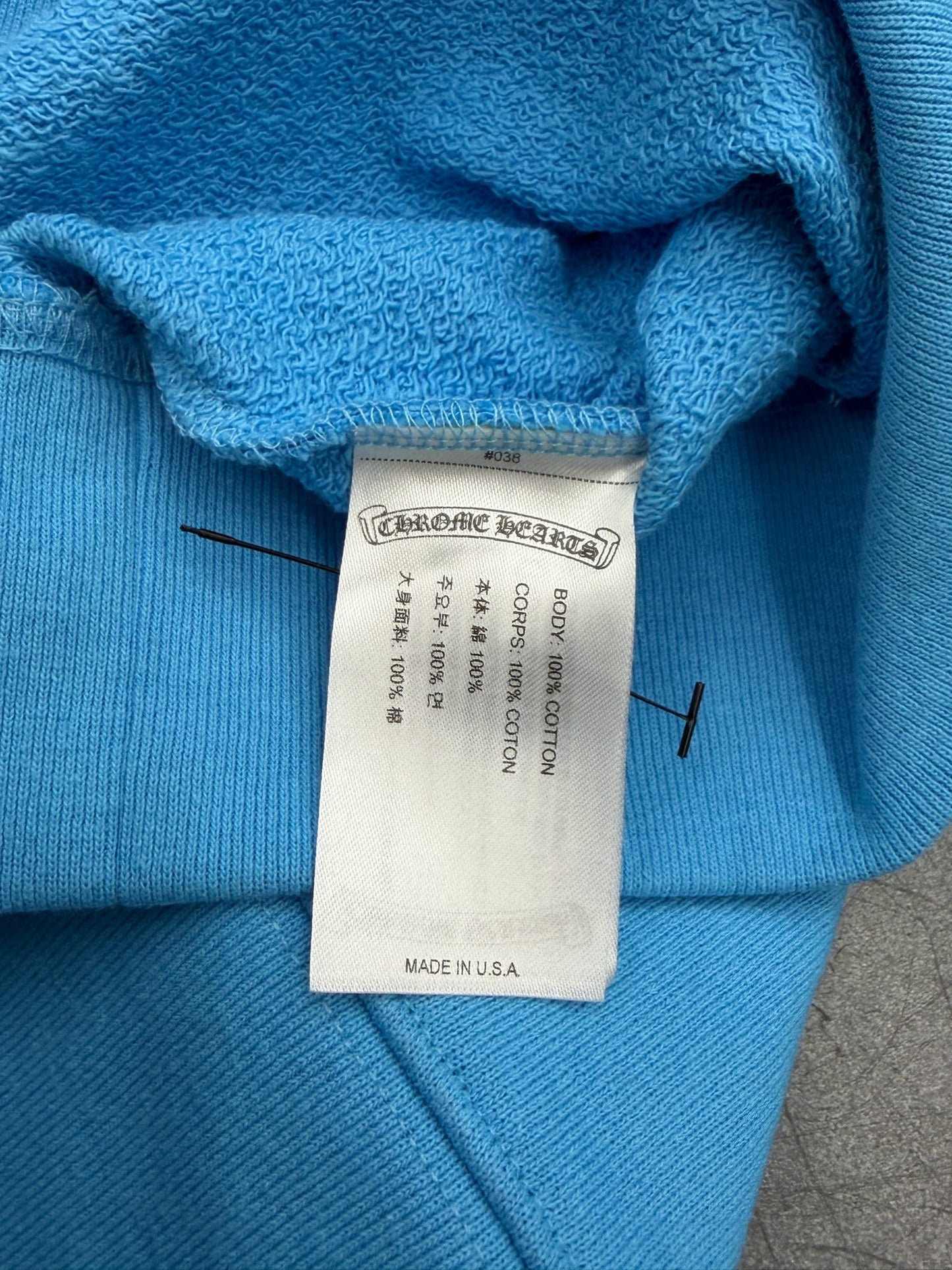 CHROME HEARTS MATTY BOY BRAND NEW HOODIE - BLUE