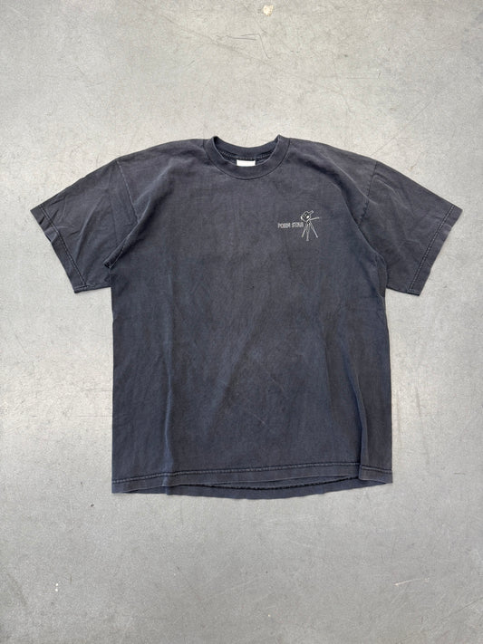 VINTAGE PORN STAR I MAKE HOME MOVIES TEE (WHITE DOUBLE TAG)