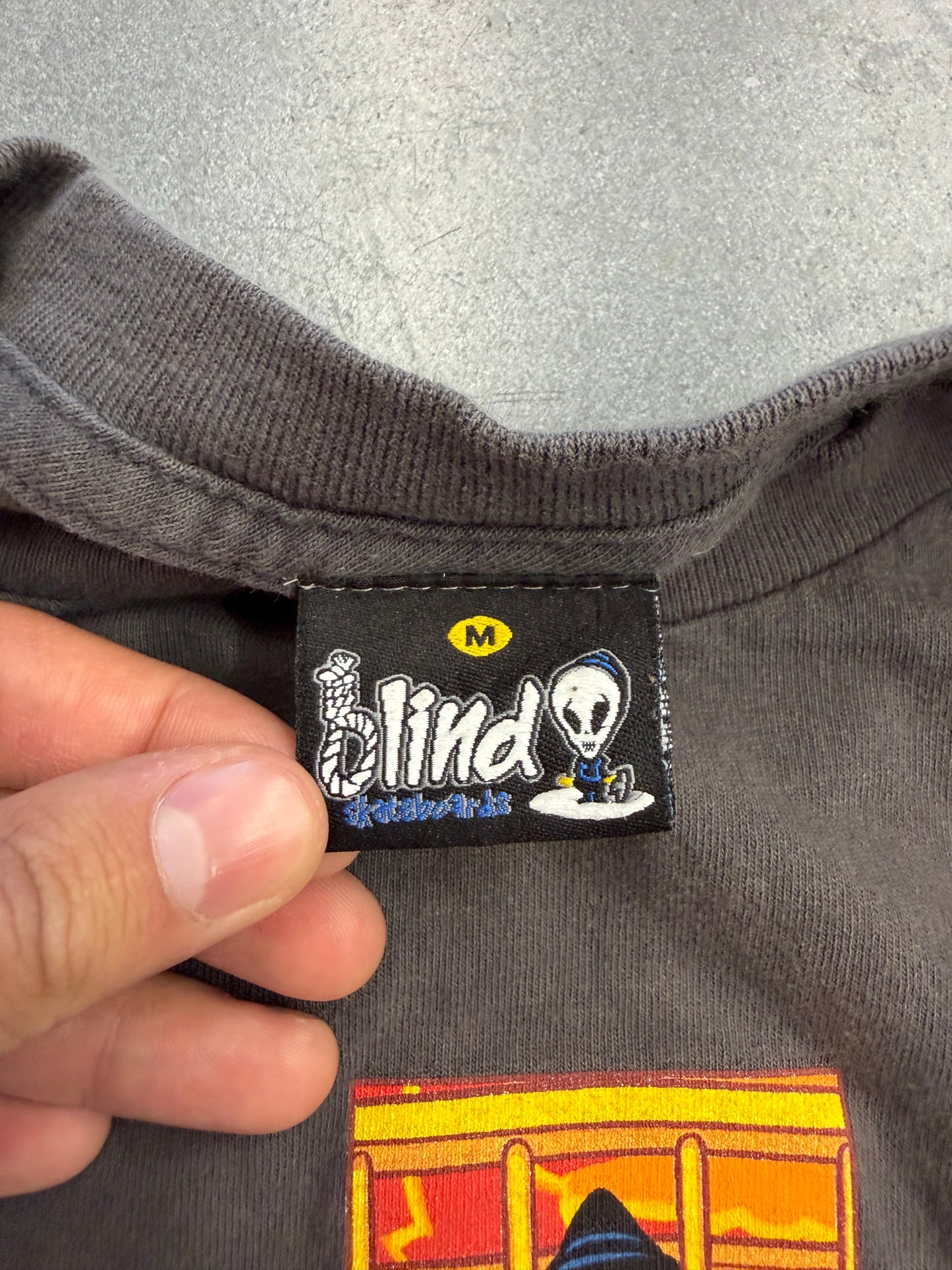 90'S BLIND SKATEBOARDS SKELETON IN A CRIB TEE