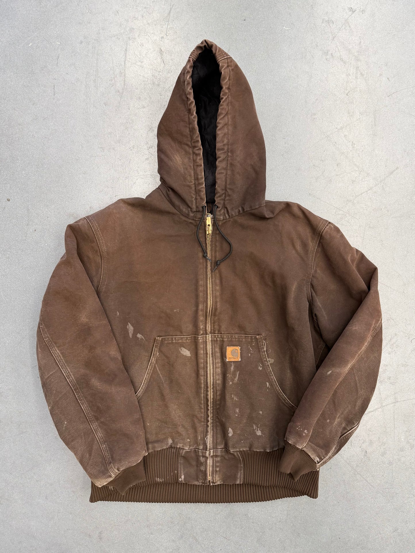 2000'S CARHARTT INSULATED CANVAS HOODIE - BROWN (J130DKB L)