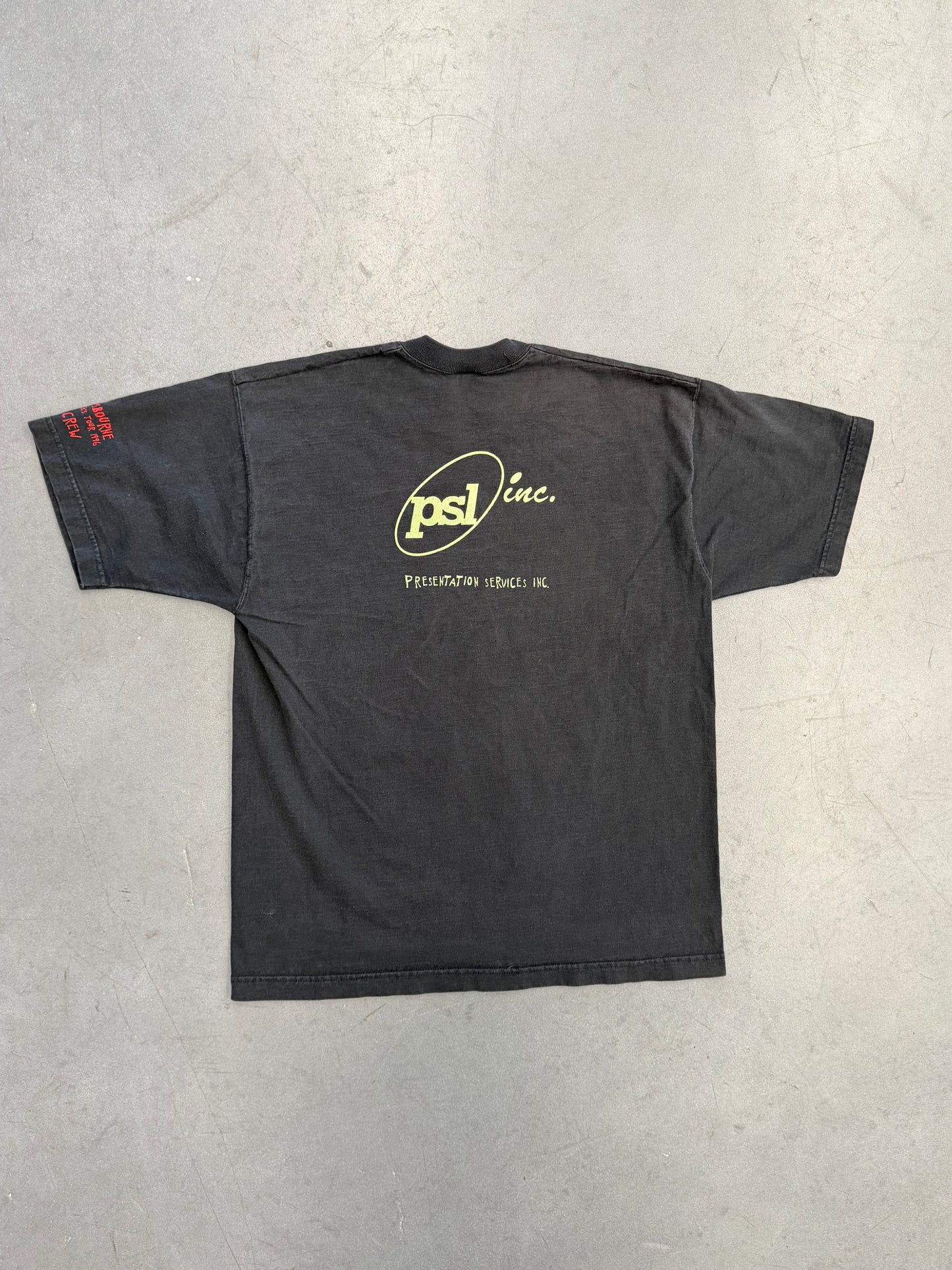 1996 OZZY OSBOURNE RETIREMENT SUCKS TOUR VIDEO CREW TEE (FOTL TAG)