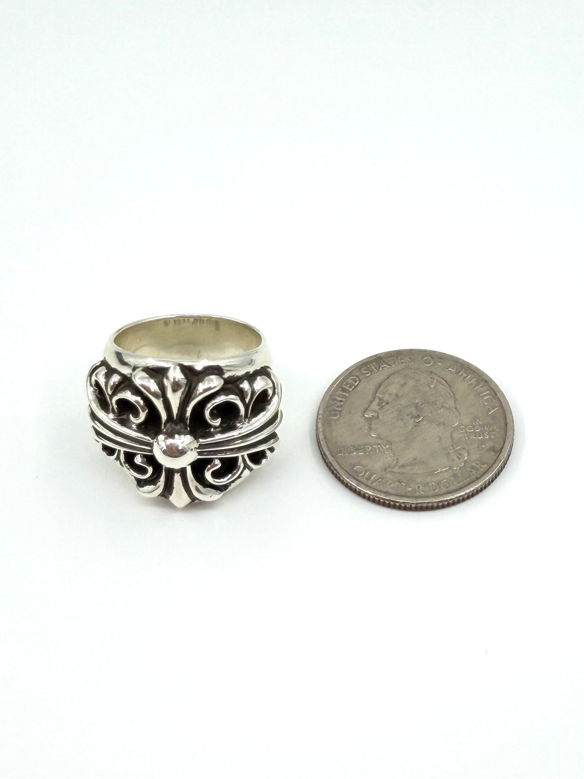 CHROME HEARTS KEEPER SILVER RING