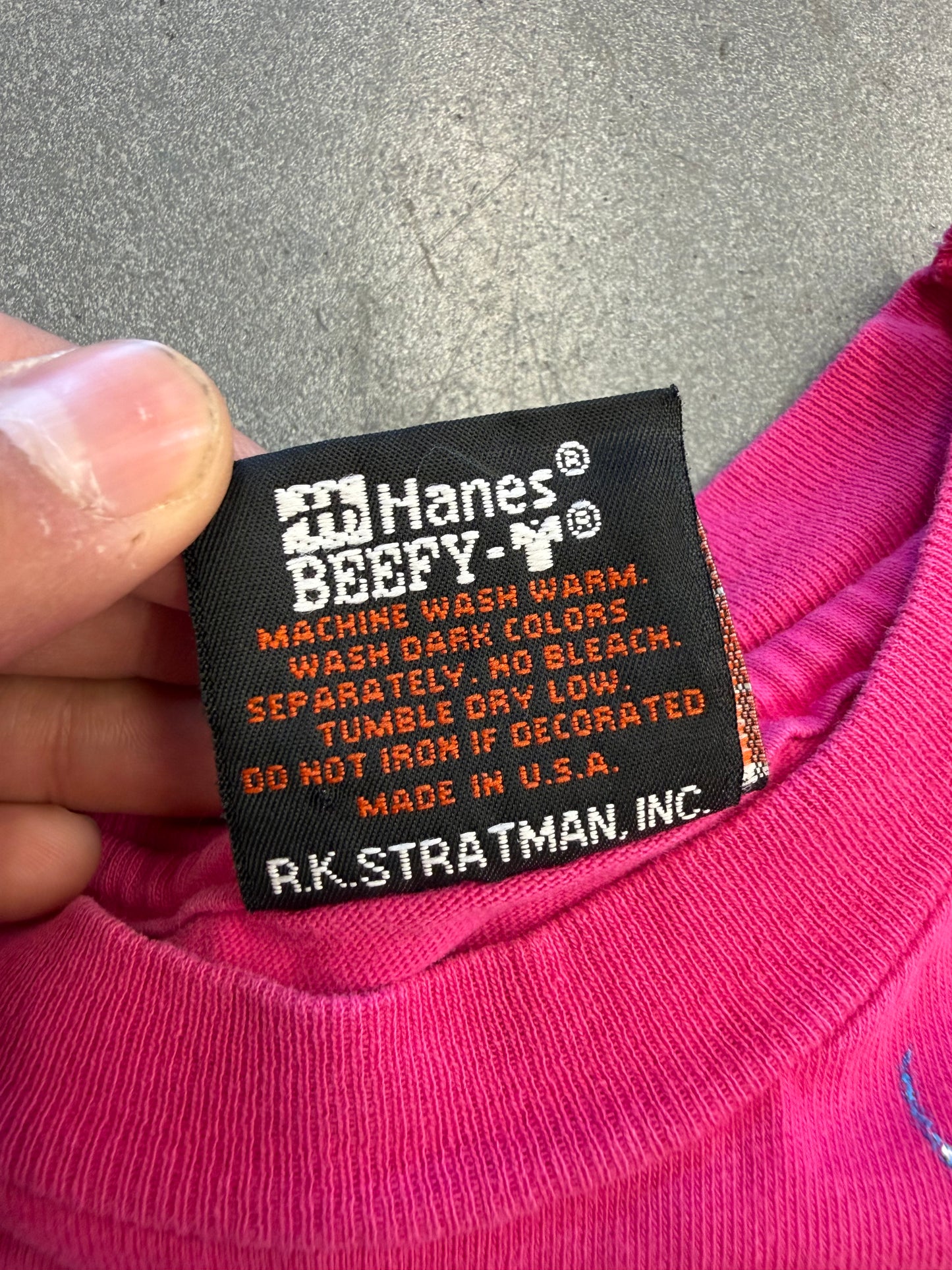 1988 HARLEY DAVIDSON GREENSBORO, N.C. LIGHTNING TEE (HANES BEEFY HARLEY TAG)