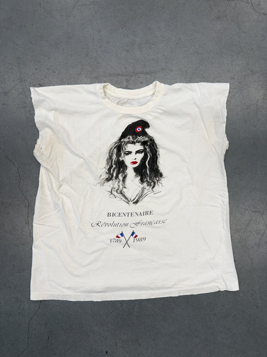 1989 DANHILO BICENTENAIRE REVOLUTION FRANCAISE CUT OFF TEE (PULLED TAG)