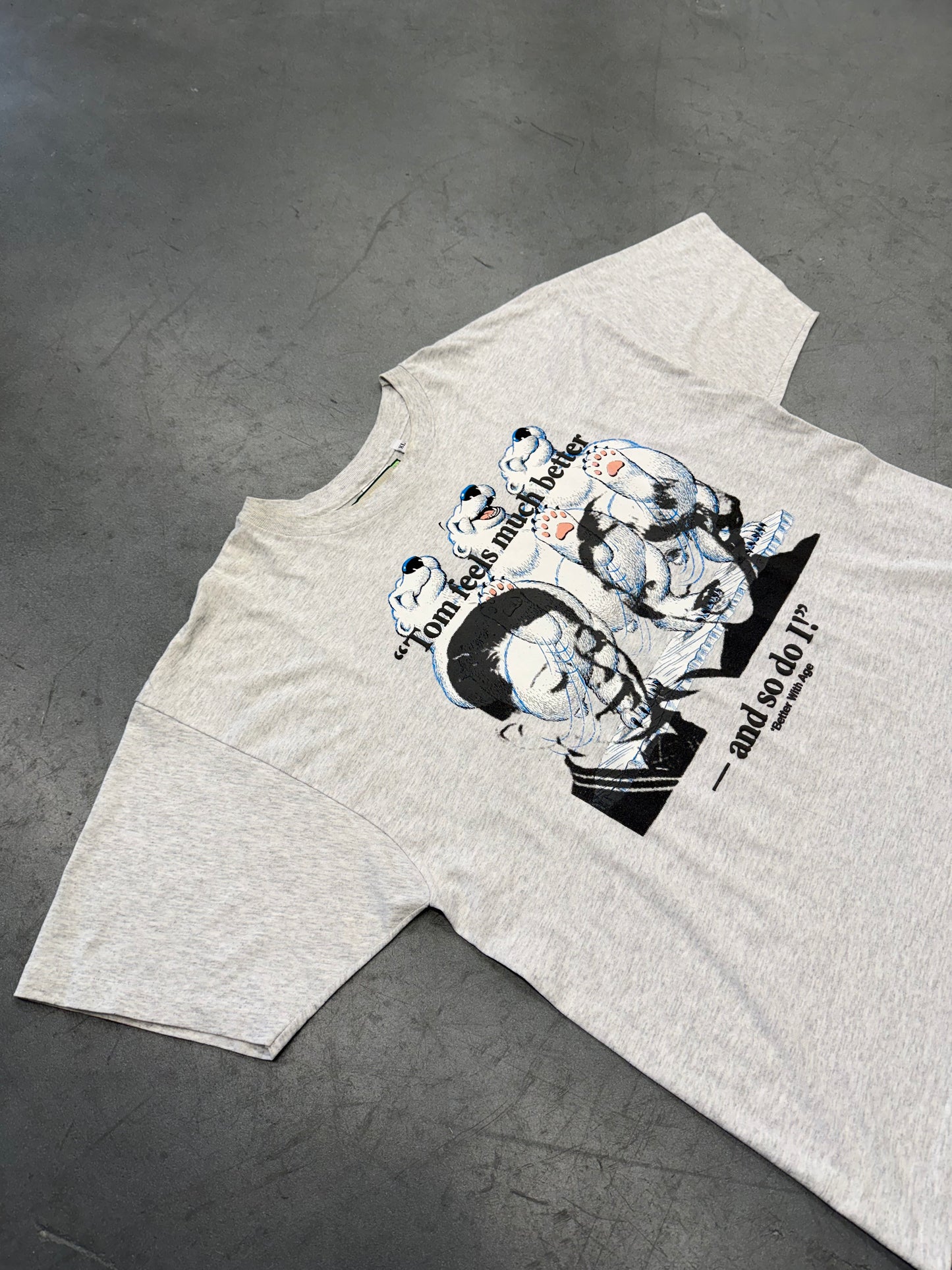 BETTER WITH AGE ACID TECHNO TEE - HEATHER (XL)