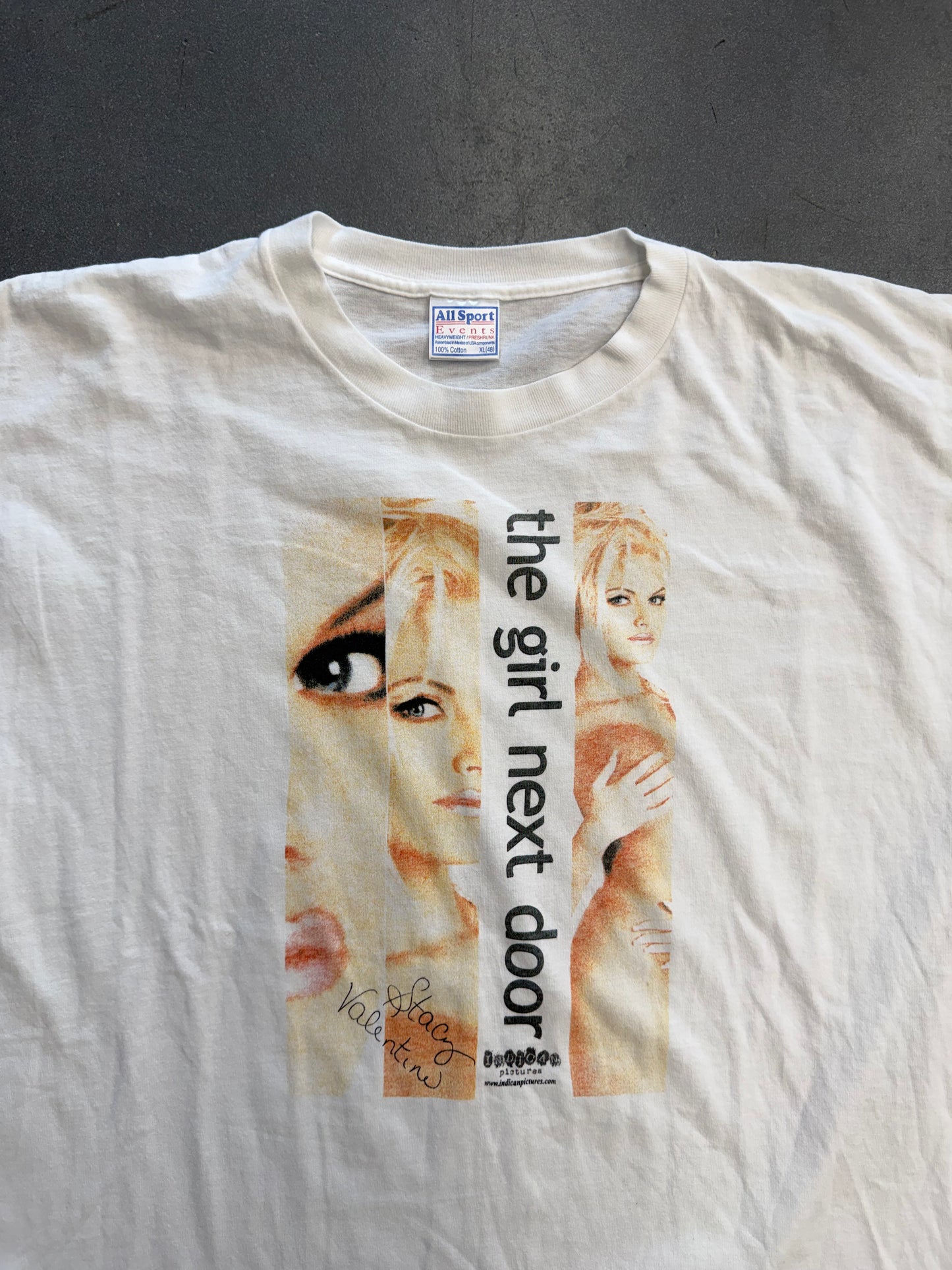 1999 STACEY VALENTINE THE GIRL NEXT DOOR TEE (ALL SPORT TAG)