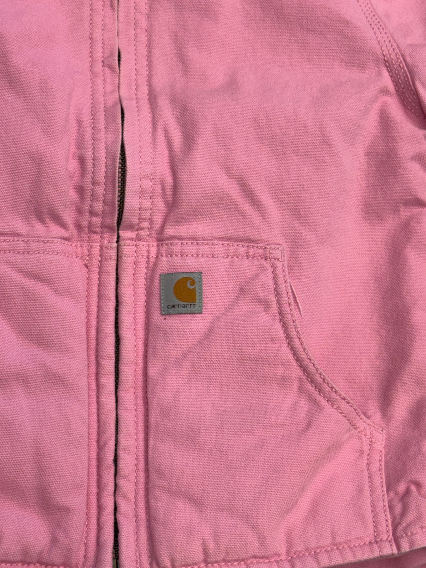 00S CHILDRENS CARHARTT FLEECE-LINED ZIP-UP CANVAS JACKET