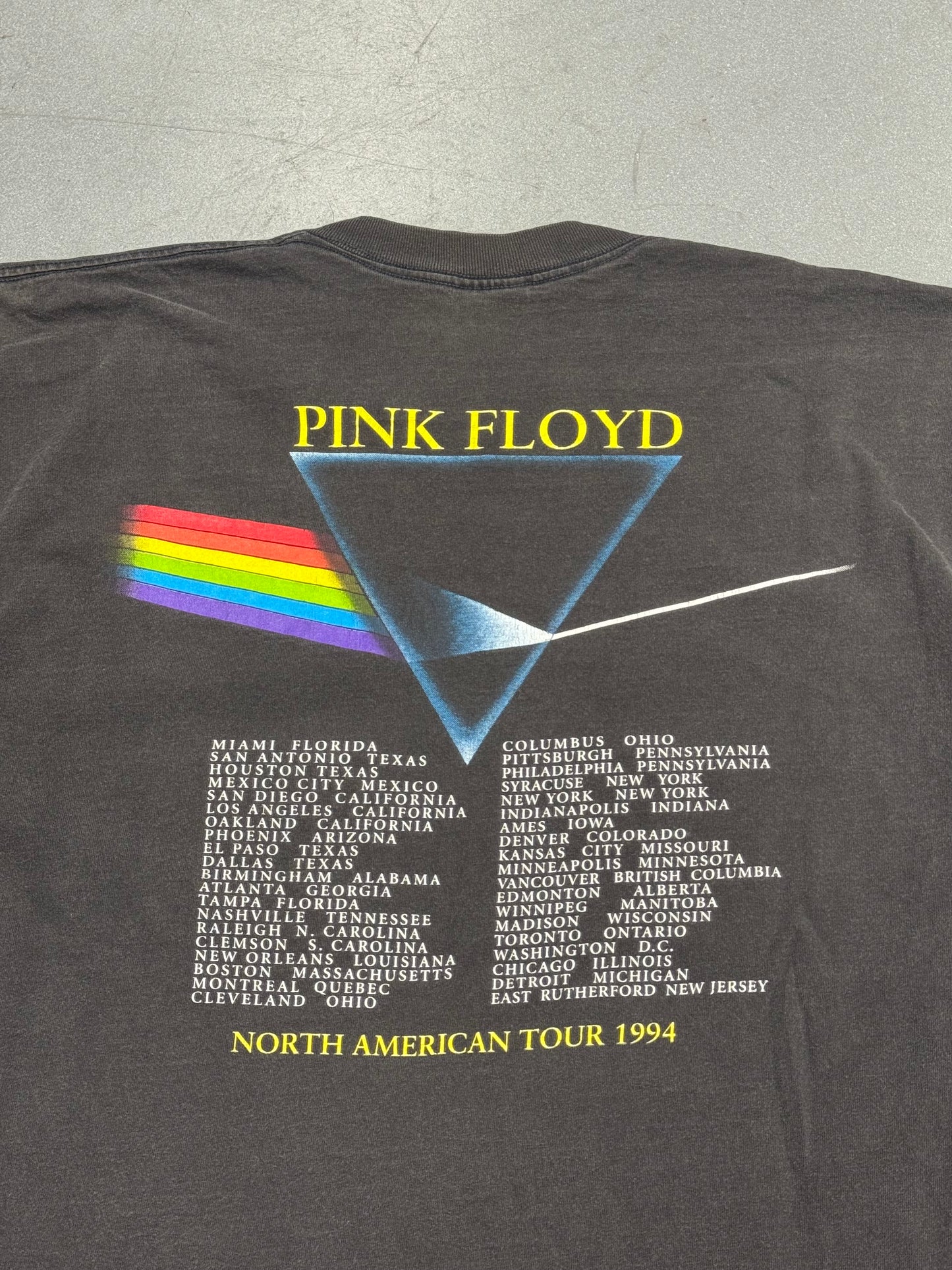 1992 PINK FLOYD DARK SIDE OF THE MOON TEE (BROCKUM TAG)