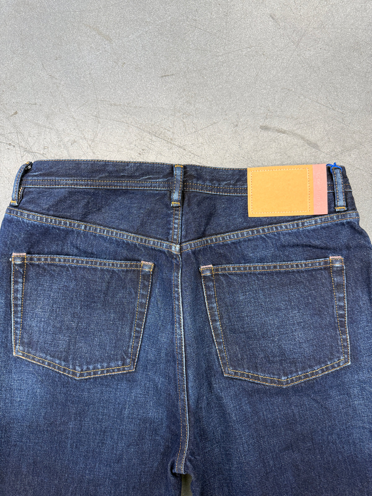 ACNE STUDIOS BLA KONST "LOG DARK BLUE" JEANS