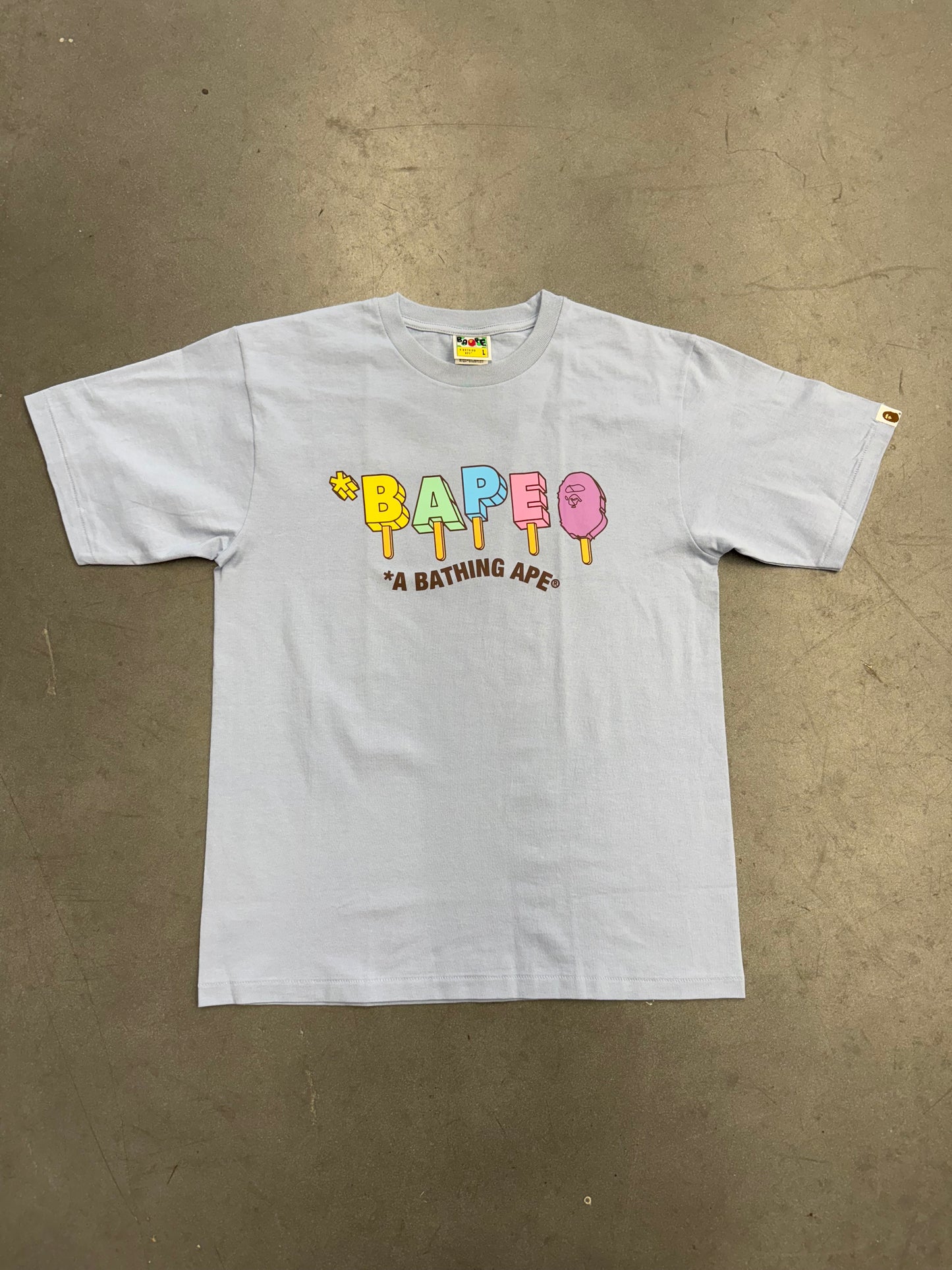 SS23 BAPE POPSICLE TEE - BLUE (L) (NEW IN BAG)