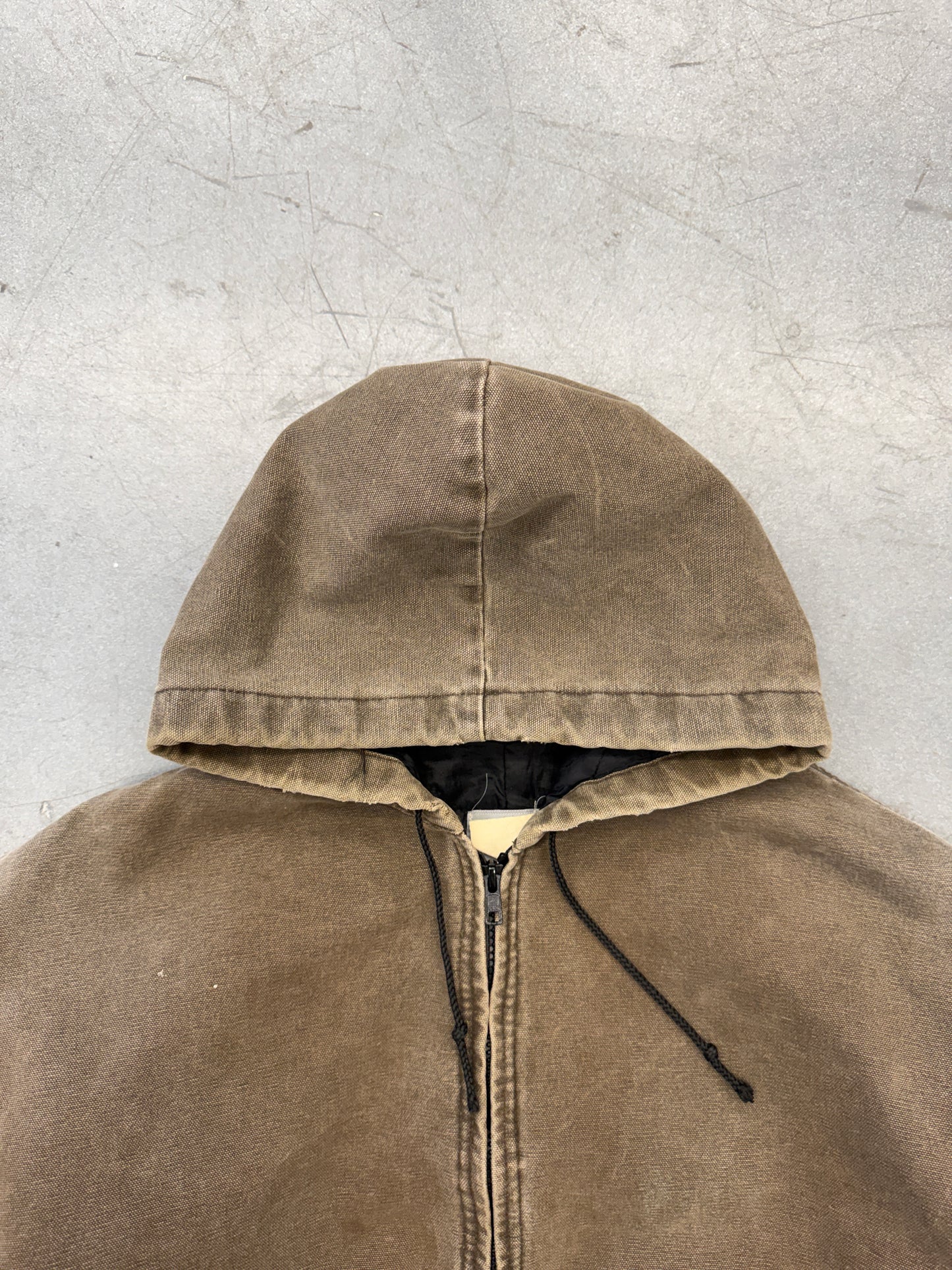 ‘80S CARHARTT INSULATED CANVAS WORK JACKET - BROWN (JQ282)