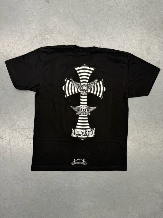 CHROME HEARTS X FOTI X AEROSMITH X YUNGBLOOD CROSS POCKET TEE