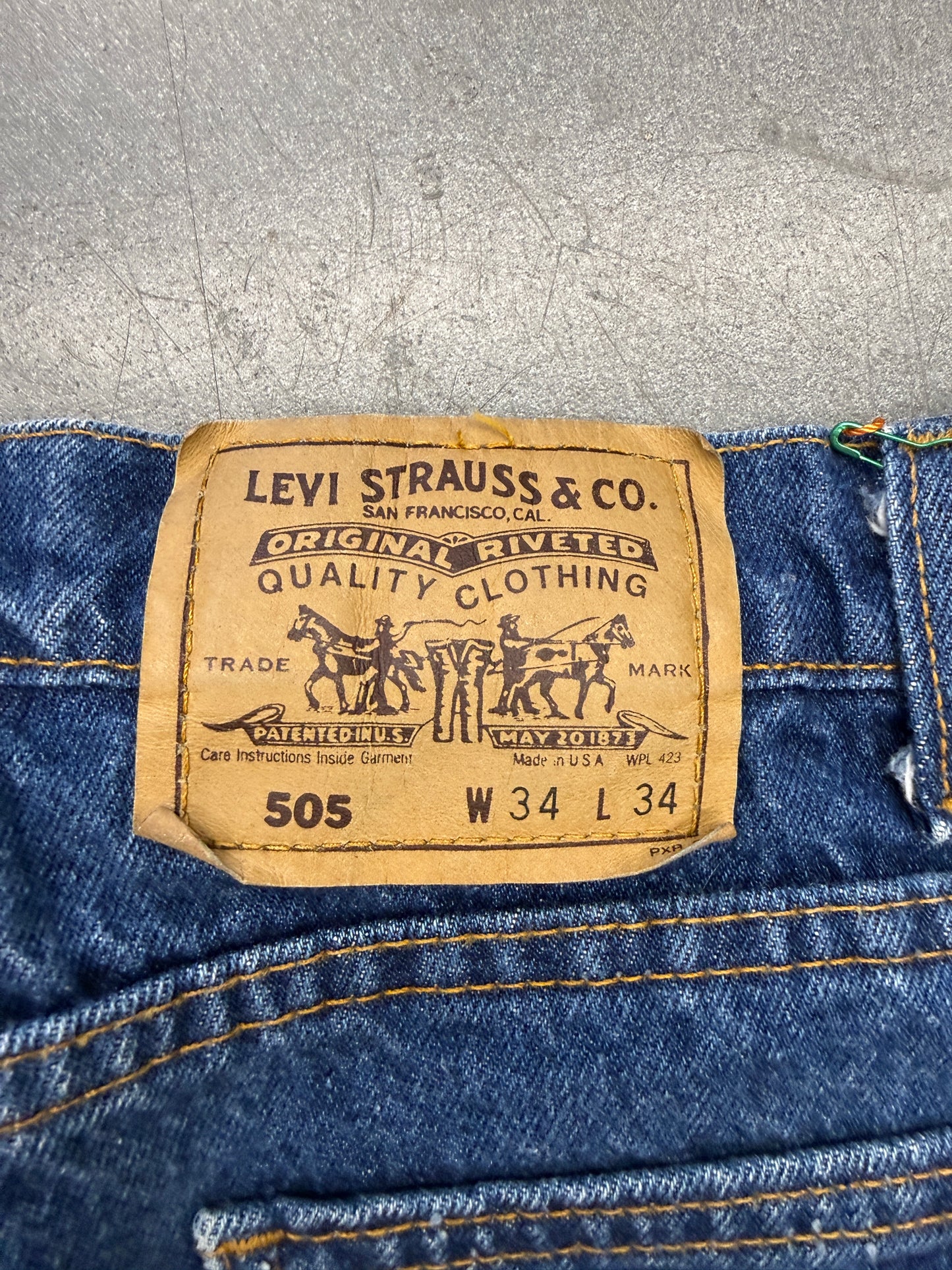 80S LEVI'S 505 ORANGE TAB STRAIGHT LEG JEANS