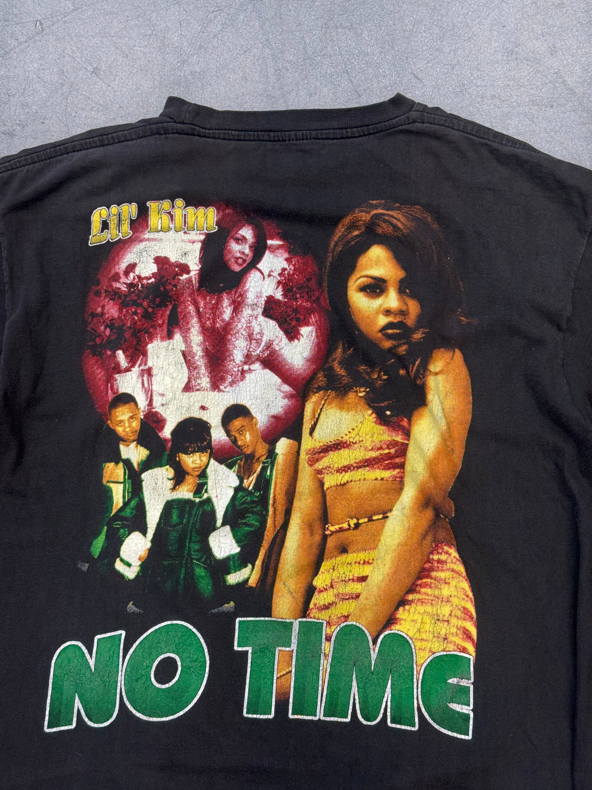 90S LIL' KIM "NO TIME" BOOTLEG RAP STYLE TEE (BAY CLUB TAG)