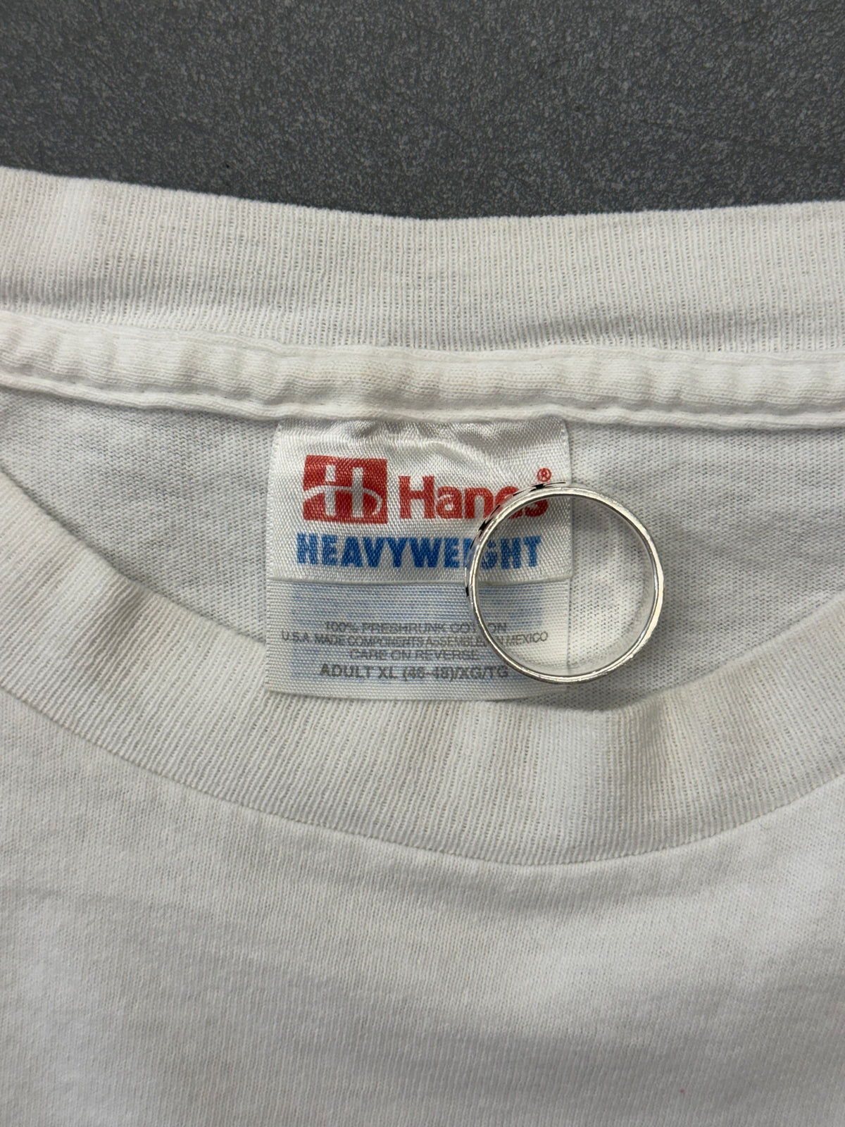 VINTAGE THE SMITHS "AND IF A DOUBLE DECKER BUS CRASHES INTO US" TEE (HANES HEAVYWEIGHT TAG)