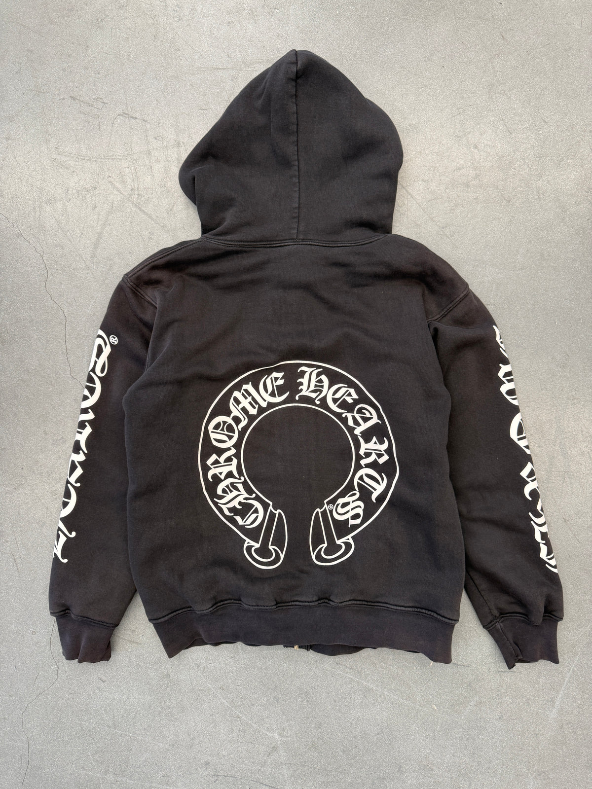 CHROME HEARTS THERMAL LINED HORSESHOE ZIP UP HOODIE