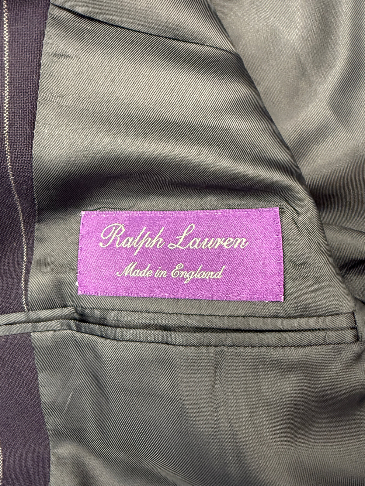 RALPH LAUREN PURPLE LABEL WOOL PINSTRIPE BLAZER