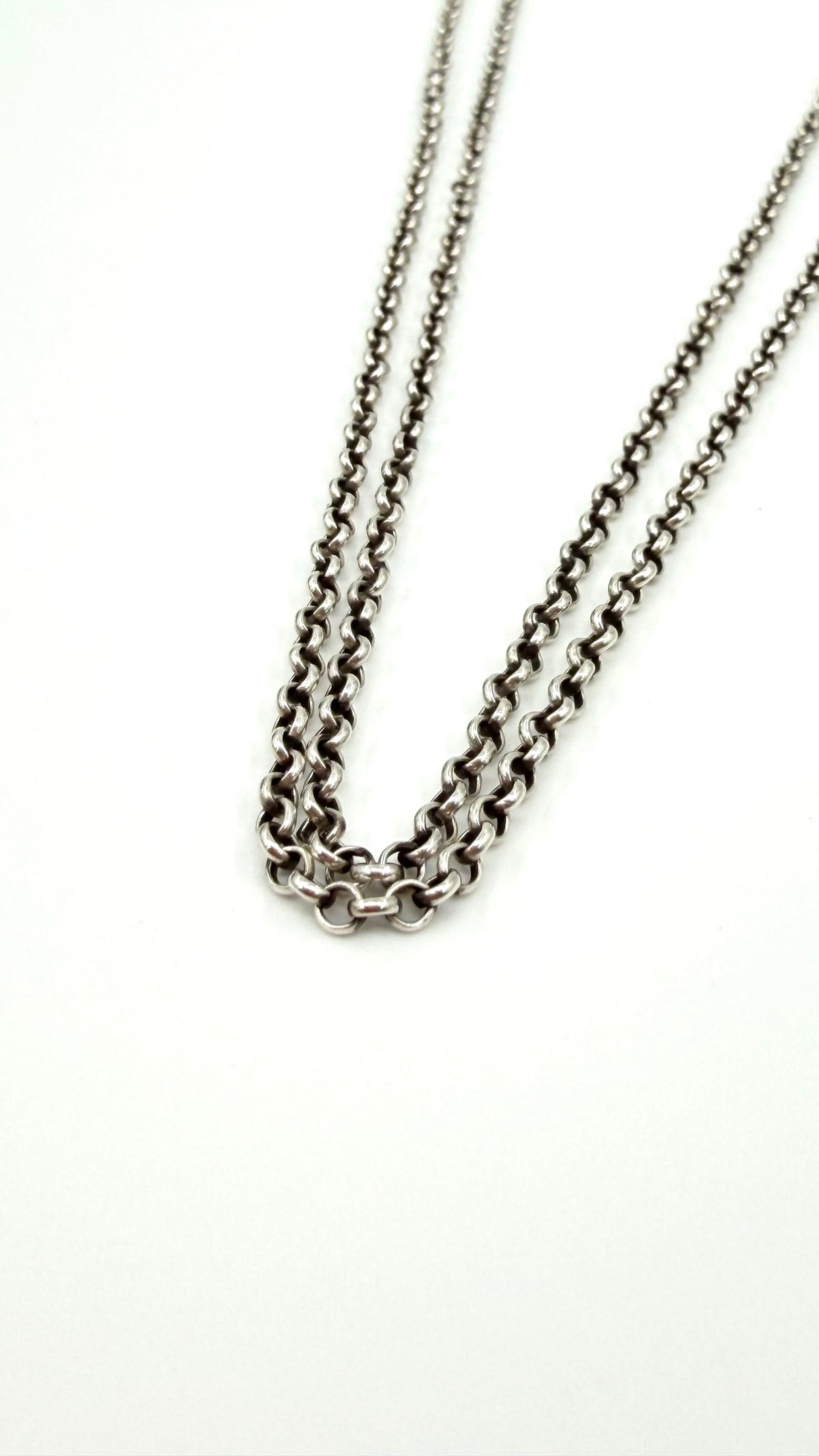 CHROME HEARTS SILVER ROLL CHAIN NECKLACE - 24"