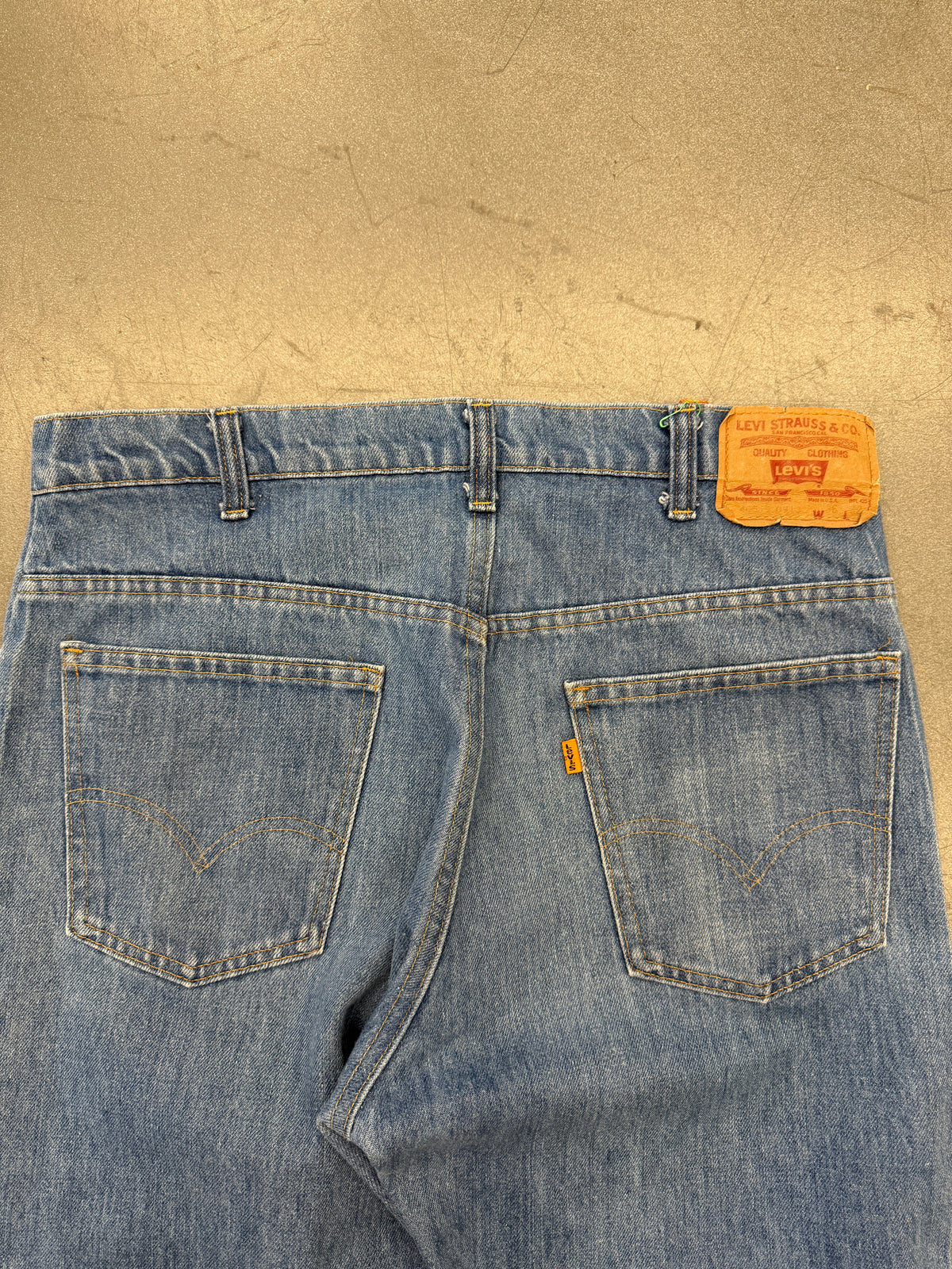 1980S LEVIS ORANGE TABS TALON ZIPPER DENIM (36 X 32)