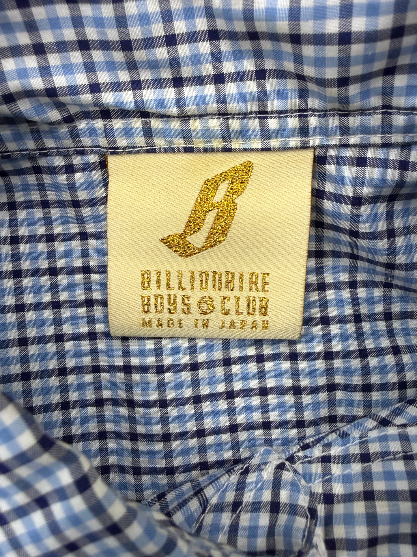 2011 BILLIONAIRE BOYS CLUB PLAID BUTTON-UP DRESS SHIRT