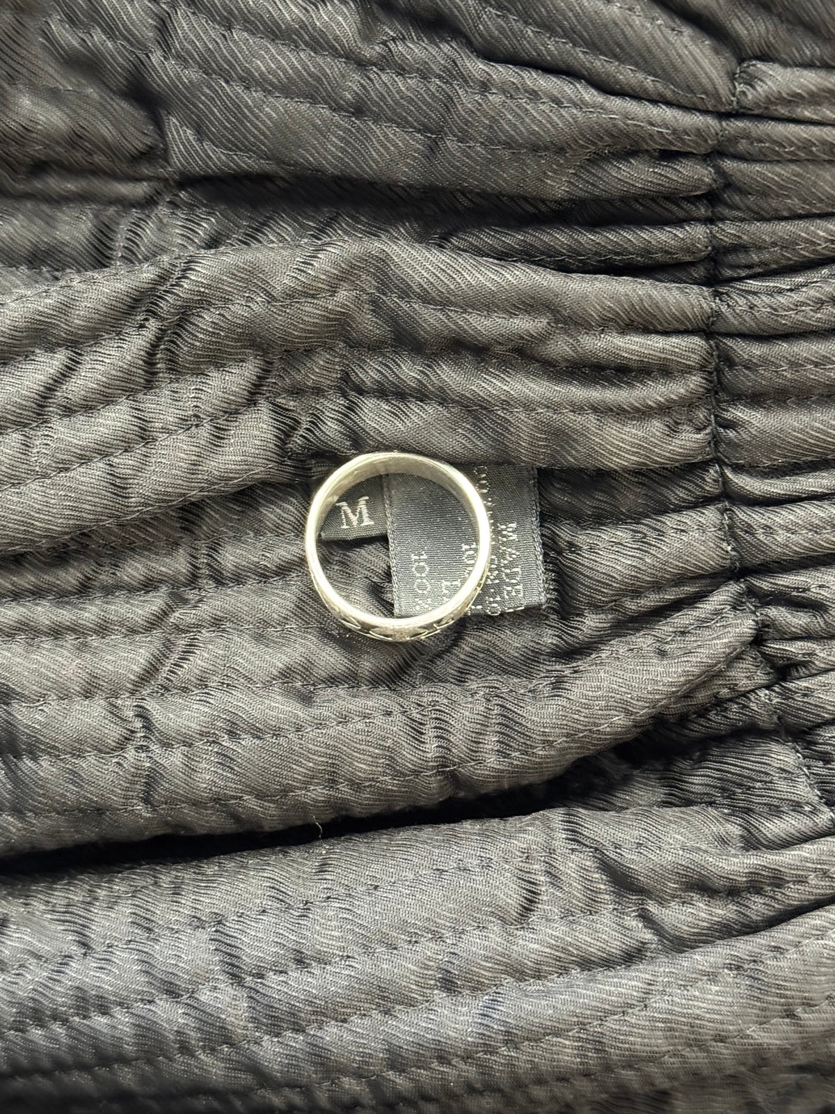 FW94 PRADA NYLON AND LEATHER COAT WITH DETACHABLE FUR COLLAR