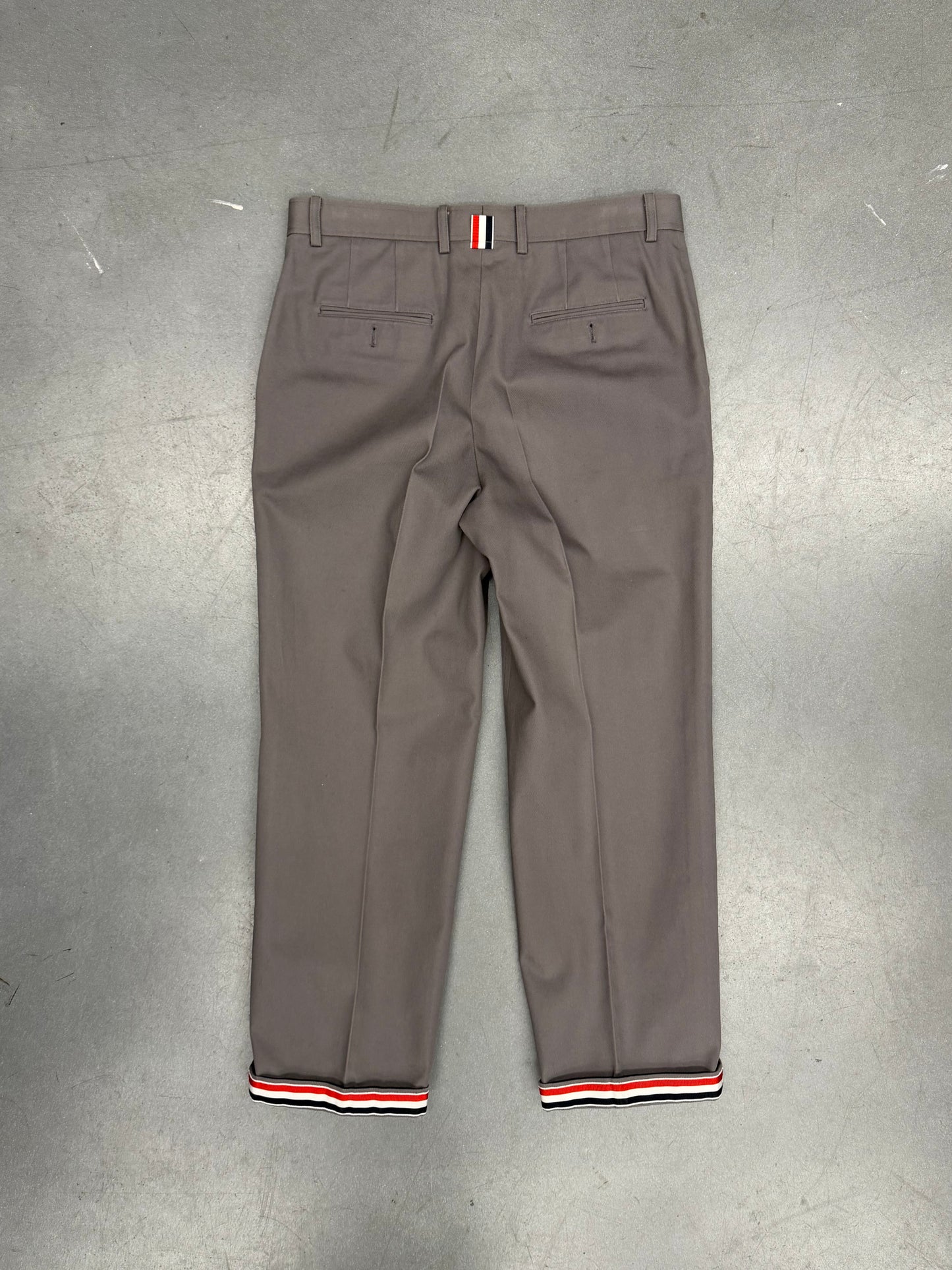 THOM BROWNE NEW YORK TAPERED PANTS SIZE 2 - GREY