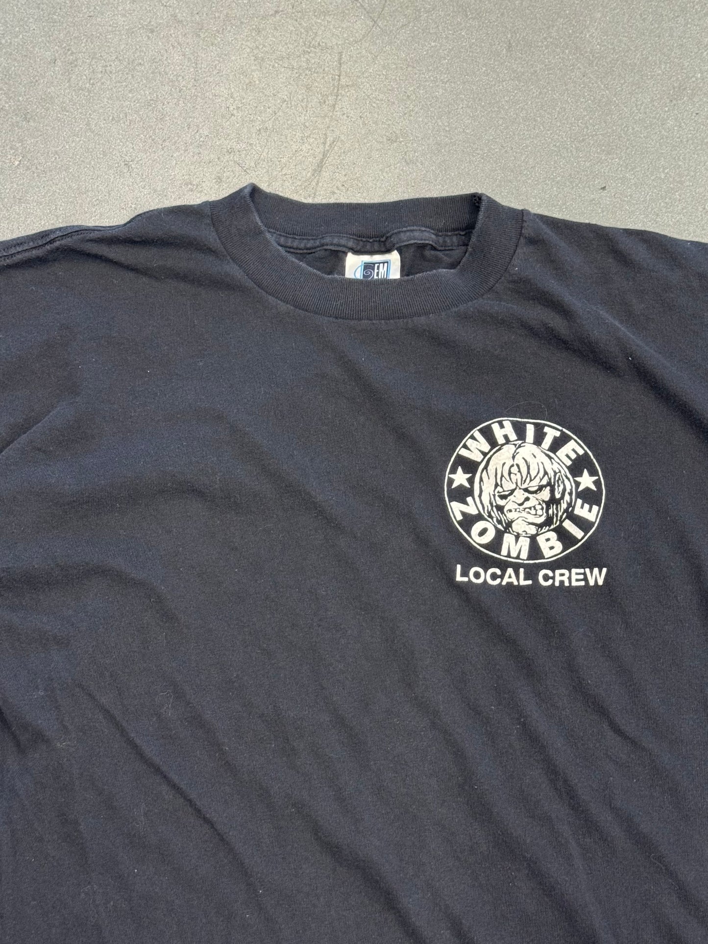 90S WHITE ZOMBIE LOCAL CREW TEE (GEM TAG)