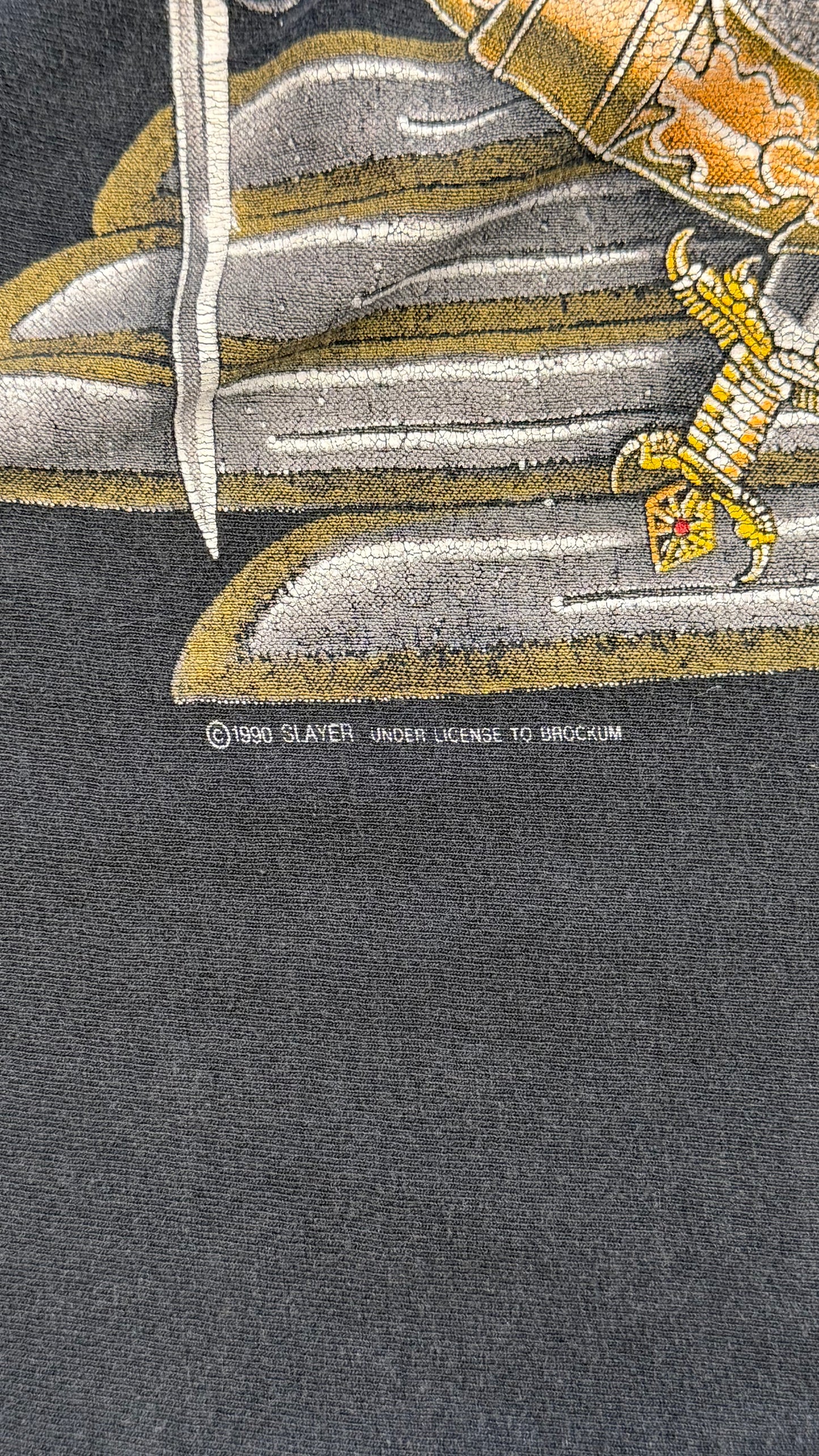 1990 SLAYER EAGLE ON SWORD EUROPEAN CAMPAIGN TEE