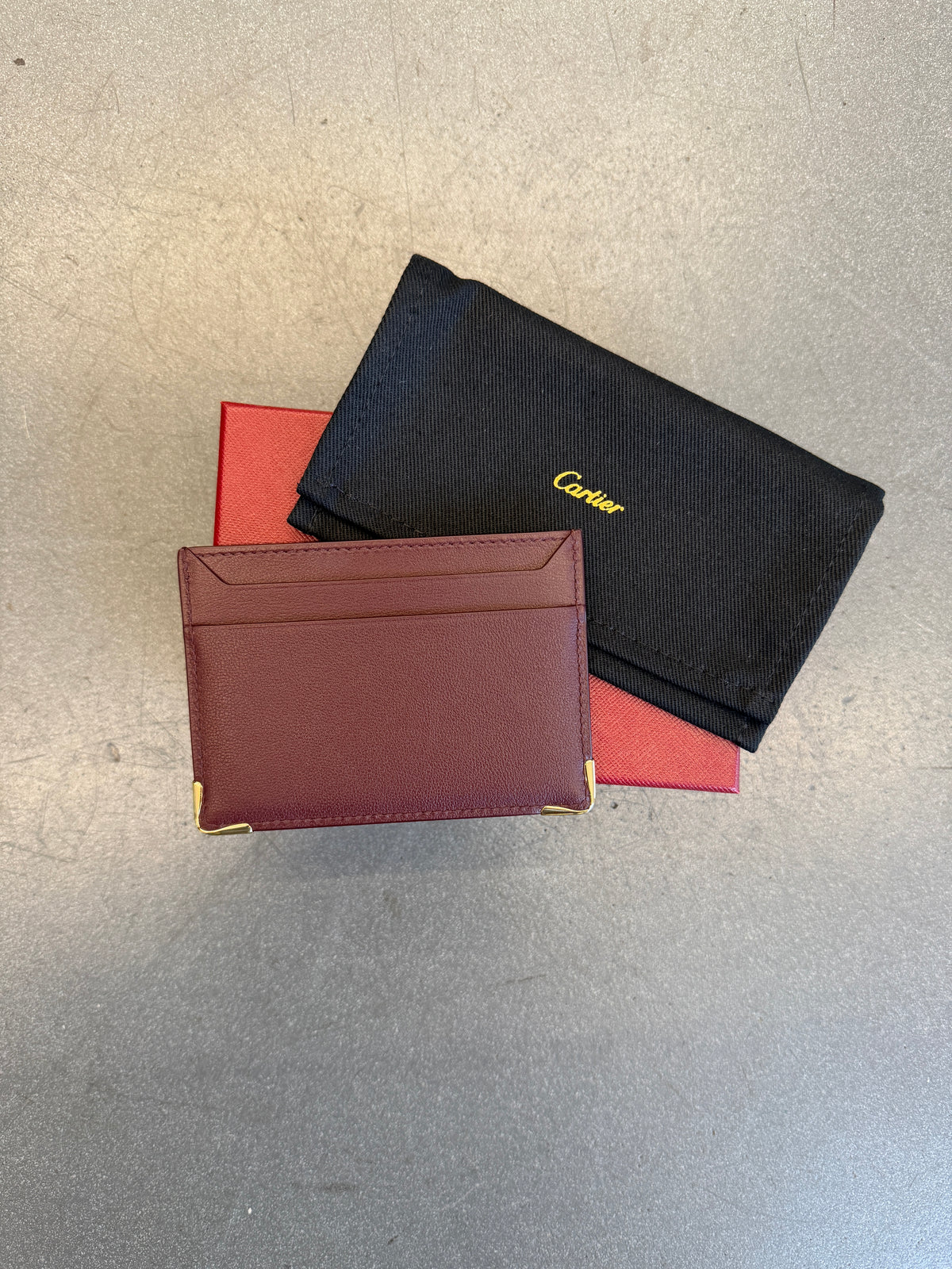 CARTIER MUST CARD HOLDER - BURGUNDY
