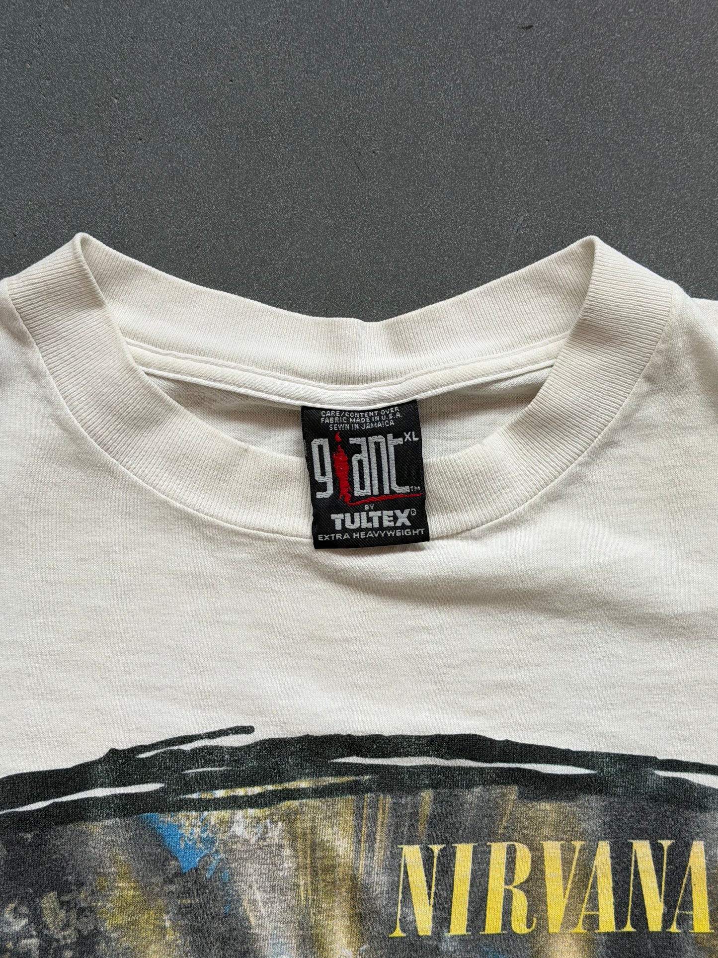 1995 NIRVANA MTV LIVE IN NEW YORK TEE (GIANT TAG)