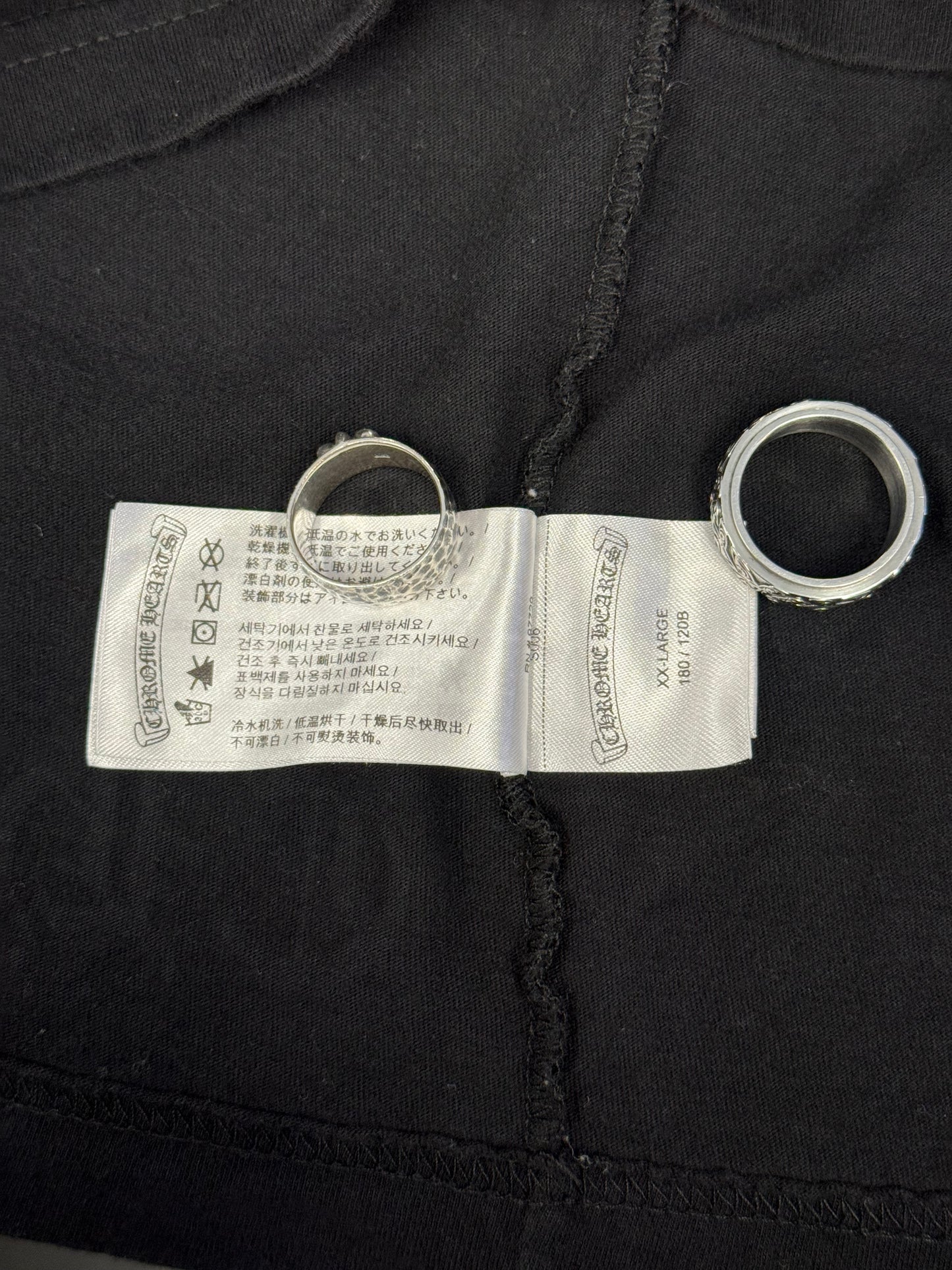 CHROME HEARTS SCRIPT COLLAR TEE - BLACK