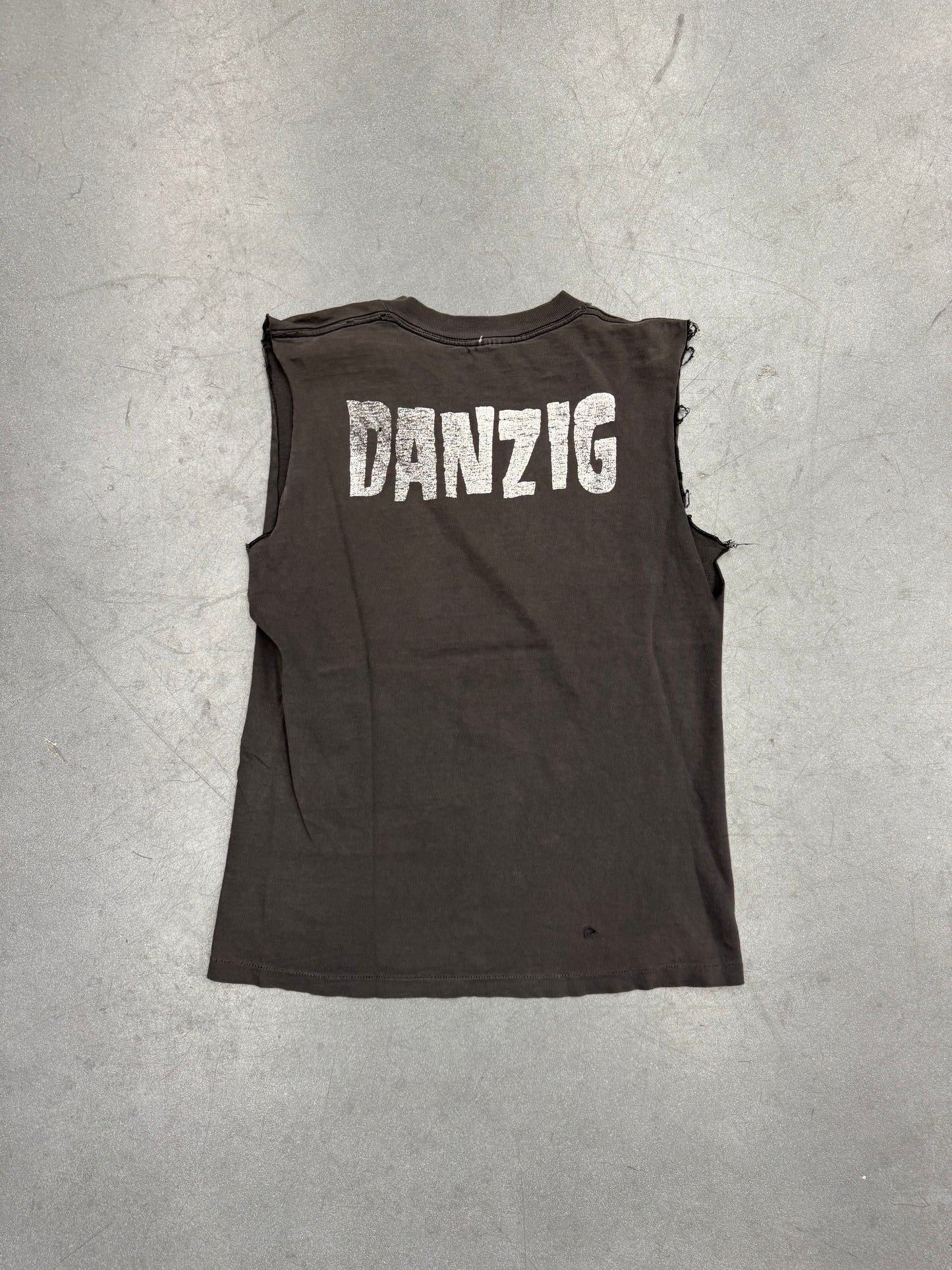 90S DANZIG SKULL LOGO CUT-OFF TEE (CUT TAG)