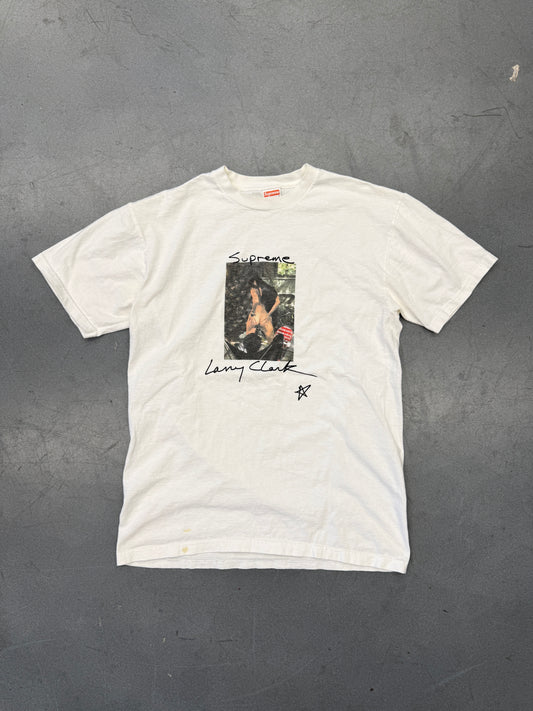 2004 SUPREME X LARRY CLARK STRIPPER TEE - WHITE
