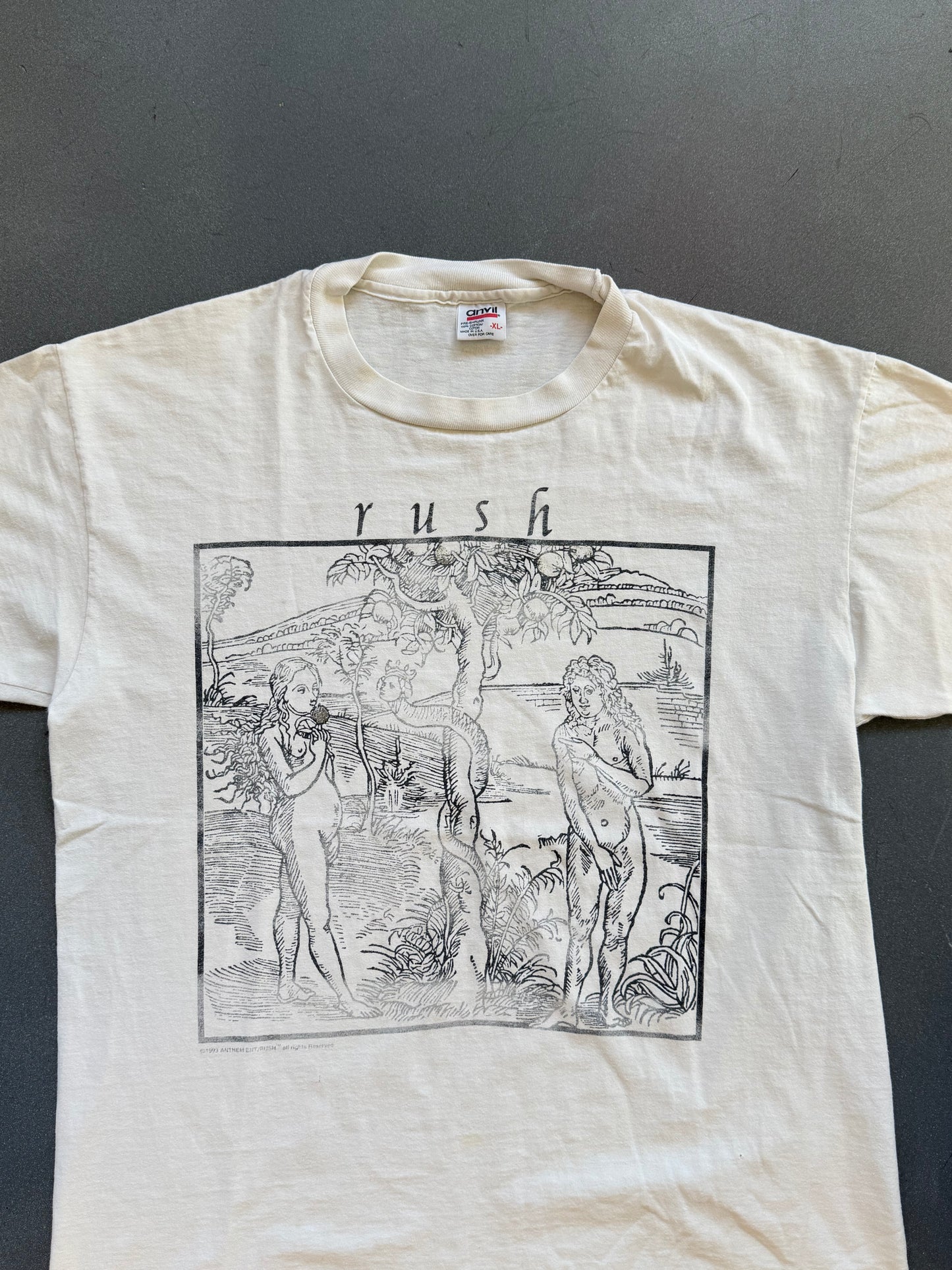 1994 RUSH COUNTERPARTS TOUR ADAM AND EVE TEE (ANVIL TAG)