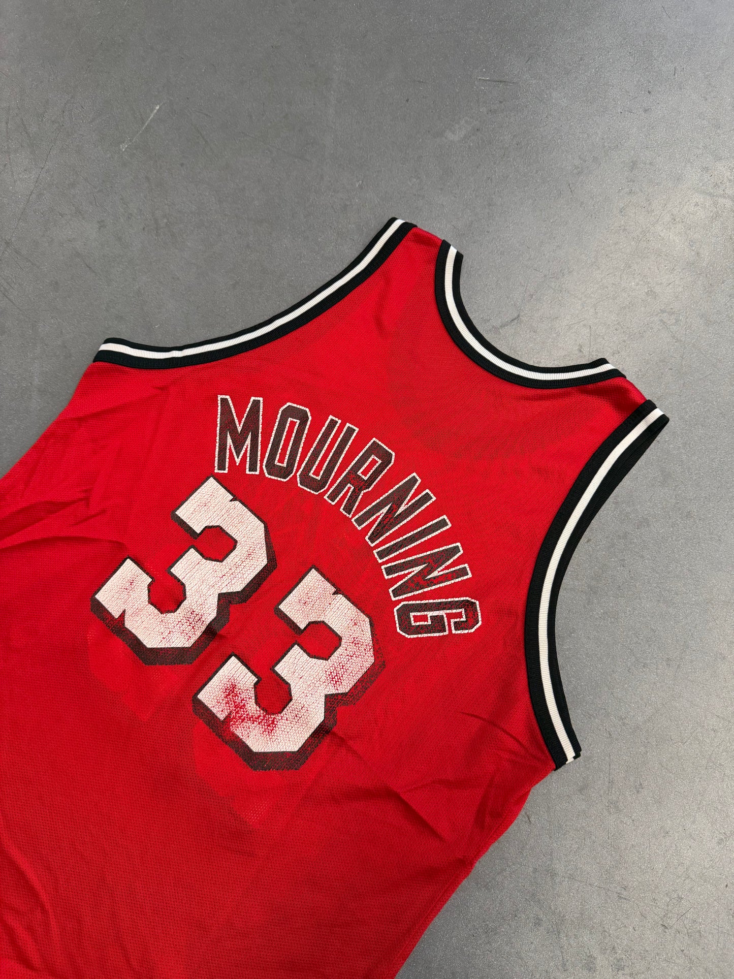 90S MIAMI HEAT NBA ALONZO MOURNING CHAMPION BASKETBALL JERSEY