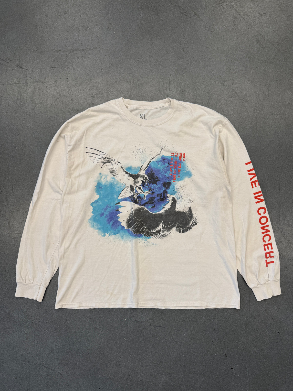 2015 TRAVIS SCOTT BIRD'S EYE VIEW TOUR MMXVII LS TEE