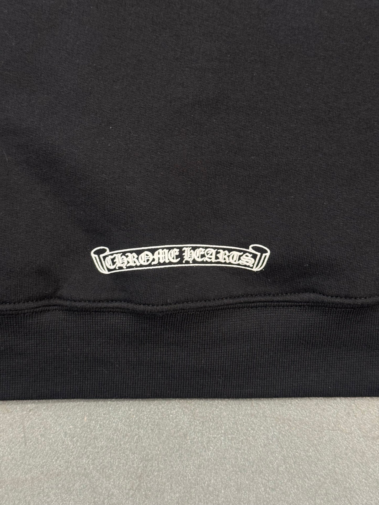 CHROME HEARTS VERTICAL LOGO THERMAL LINED ZIP-UP HOODIE