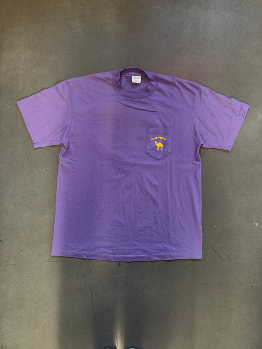 1995 CAMEL GENUINE TASTE PURPLE POCKET TAG (AMERICAN BORN TAG)