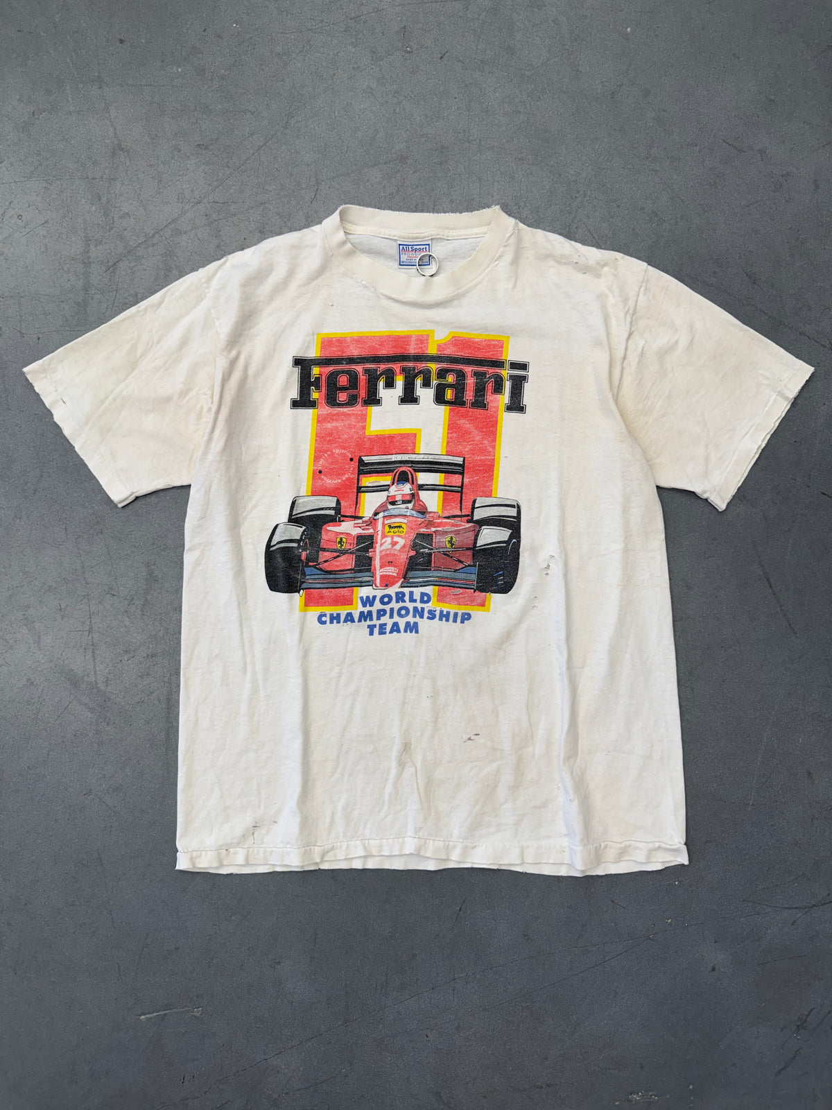 90'S F1 FERRARI WORLD CHAMPIONSHIP TEAM TEE (ALL SPORT TAG)