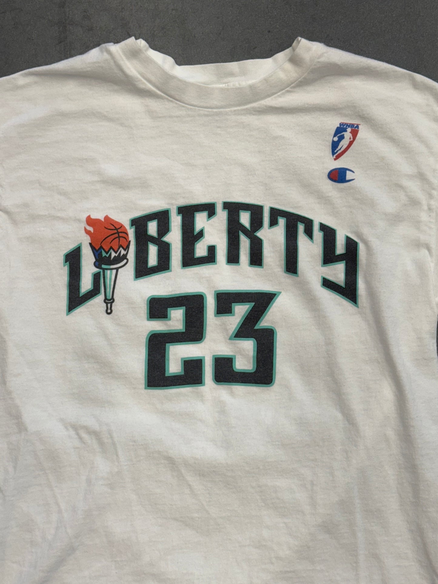 1997 CHAMPION NEW YORK LIBERTY WNBA WICKS #23 TEE