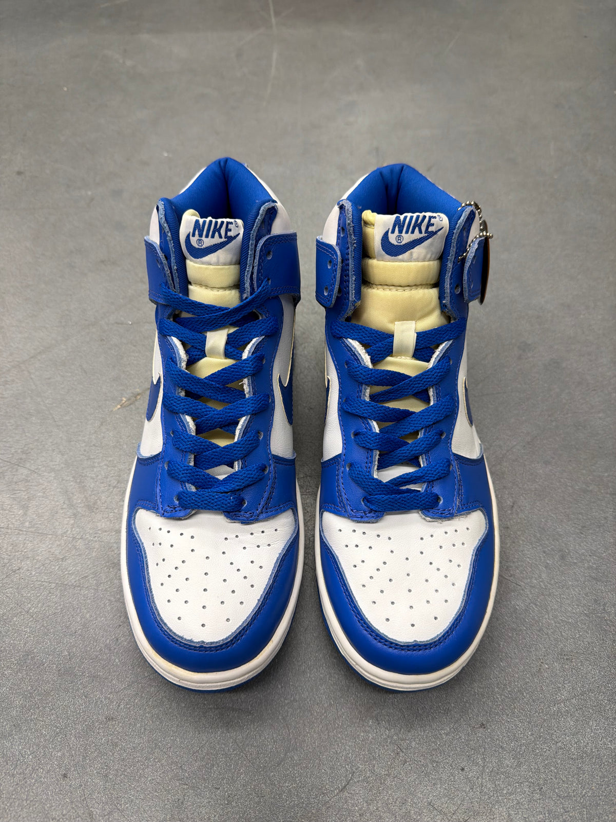 1999 NIKE DUNK HIGH LE KENTUCKY WHITE/ROYAL BLUE - DEADSTOCK