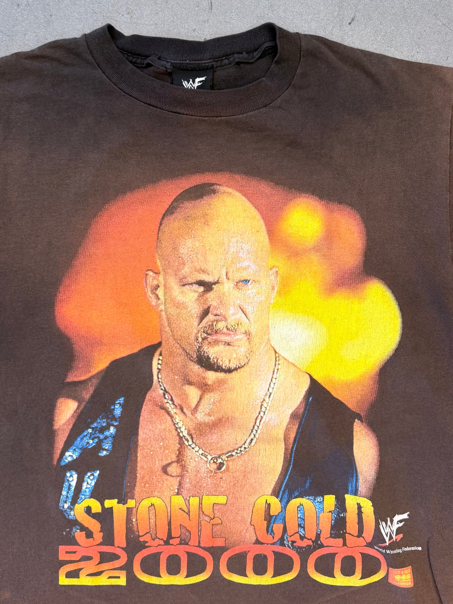 2000 WWF STONE COLD BIG FACE TEE (WWF ATTITUDE TAG)