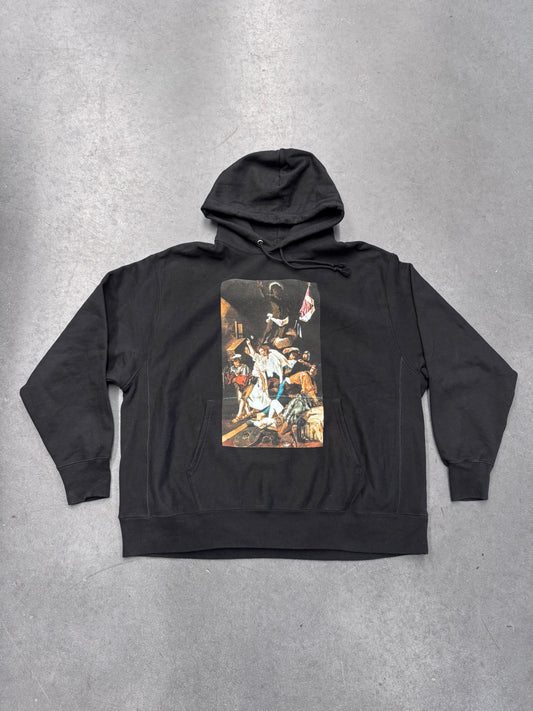 FW22 DENIM TEARS X PYREX CHAMPION #45 HOODIE - BLACK (2XL)